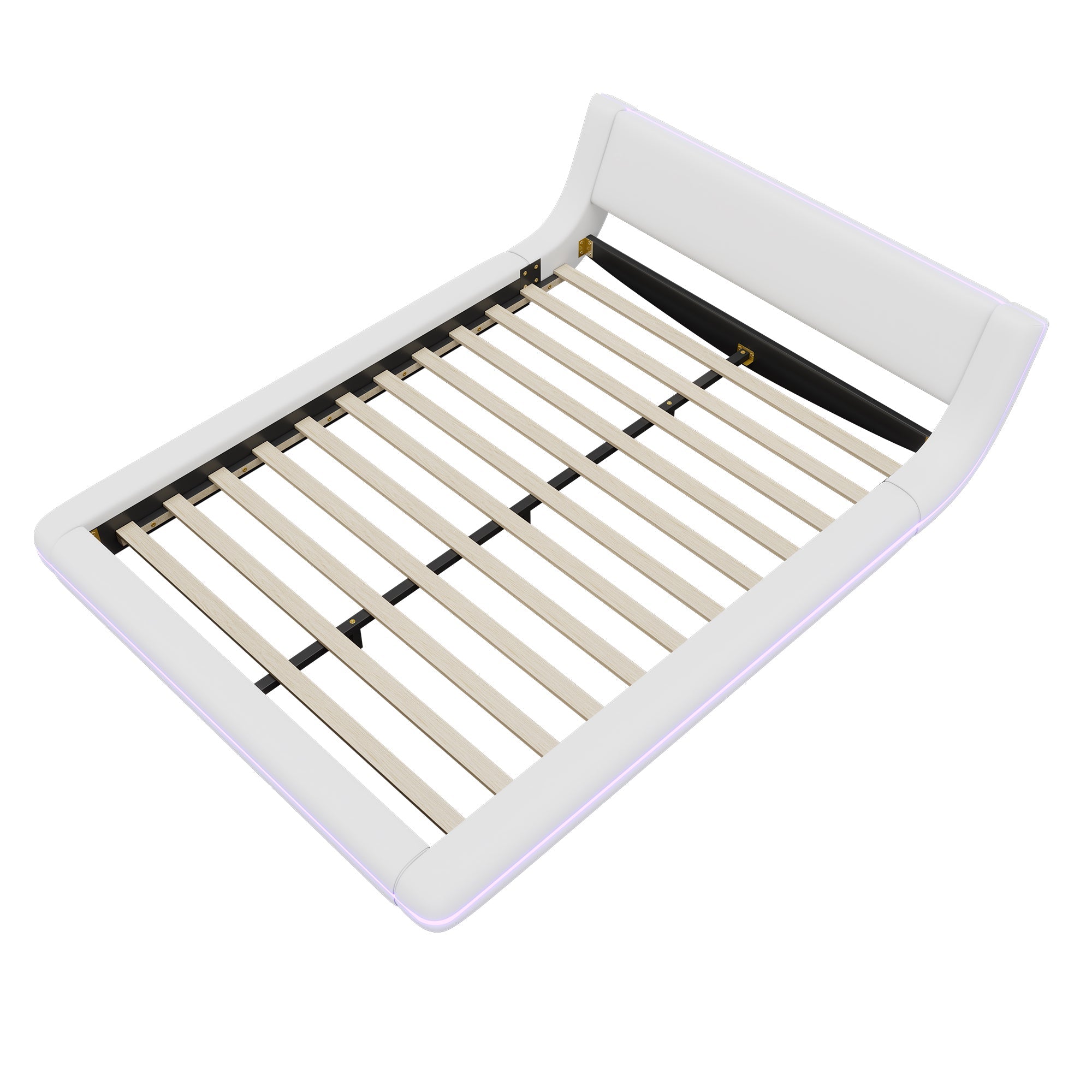 Logidon vlakbed 140x200 cm wit PU LED licht 24T afstandsbediening