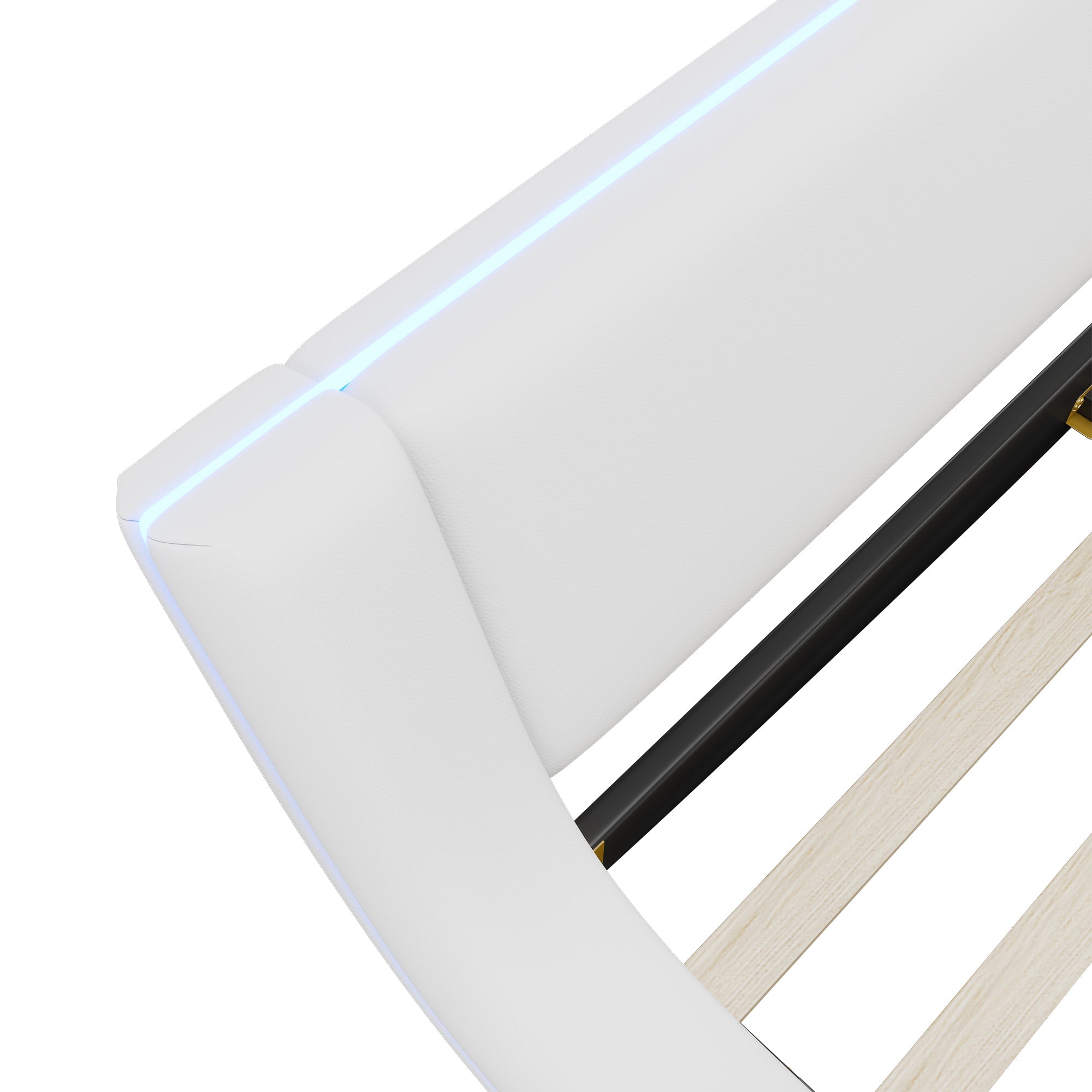 Logidon vlakbed 140x200 cm wit PU LED licht 24T afstandsbediening