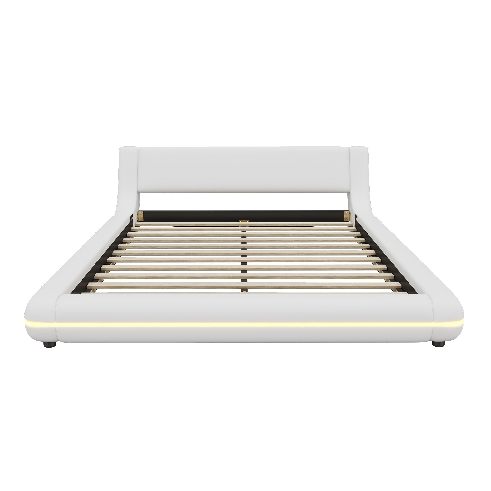 Logidon vlakbed 140x200 cm wit PU LED licht 24T afstandsbediening