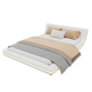 Logidon vlakbed 140x200 cm wit PU LED licht 24T afstandsbediening