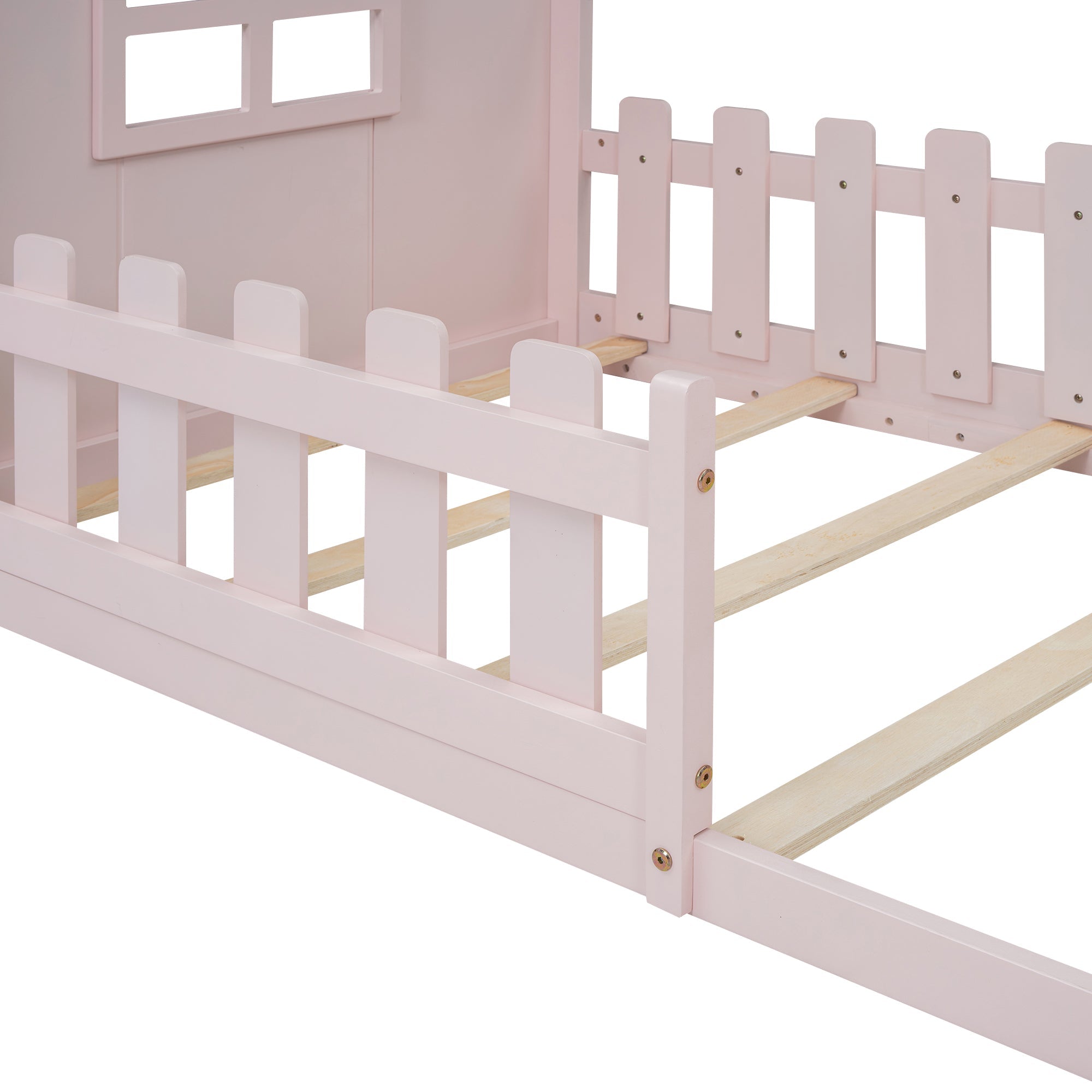 Logidon Huisbed Roze Speelhuis Kinderbed 90x200 Cm