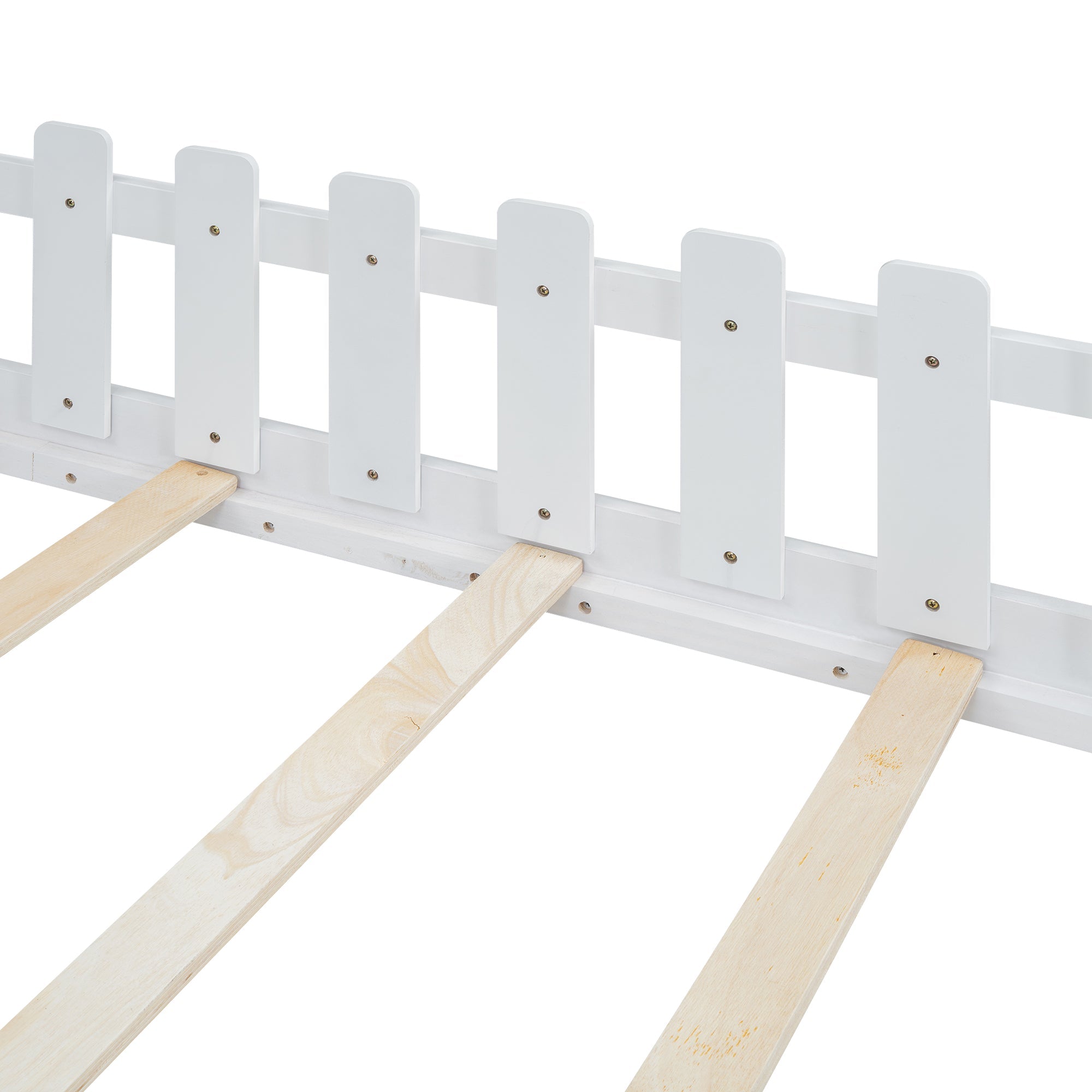 Logidon 90x200 cm flat bed children's bed white house bar