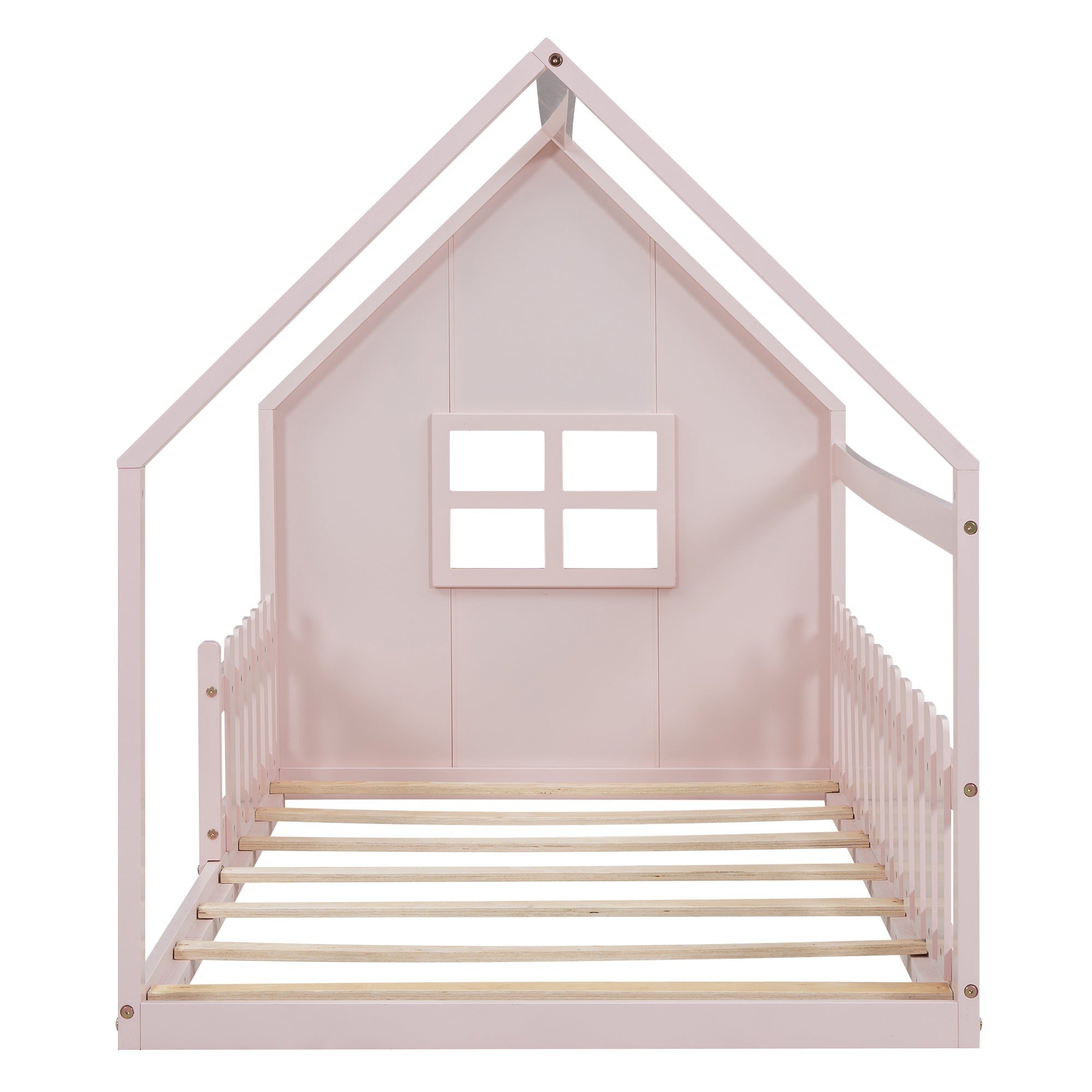 Logidon Huisbed Roze Speelhuis Kinderbed 90x200 Cm