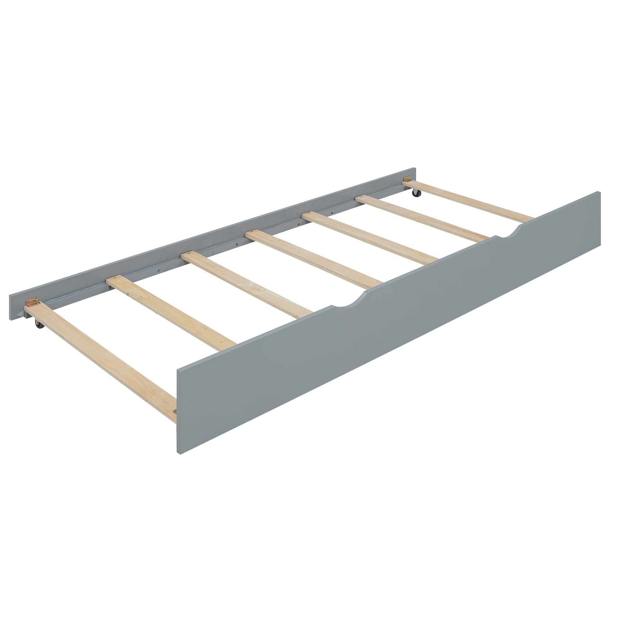 Logidon 90x200 cm bed met uitschuifbaar bed en bureau grijs