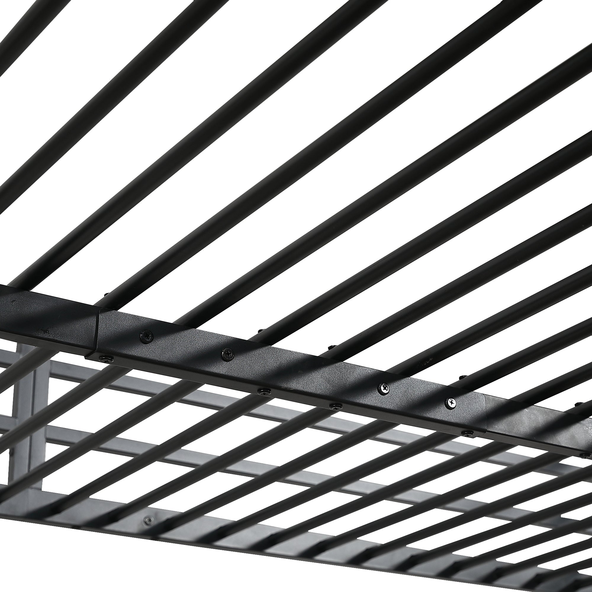 Logidon hoogslaper 120x200 cm metaal zwart met bureau en plank