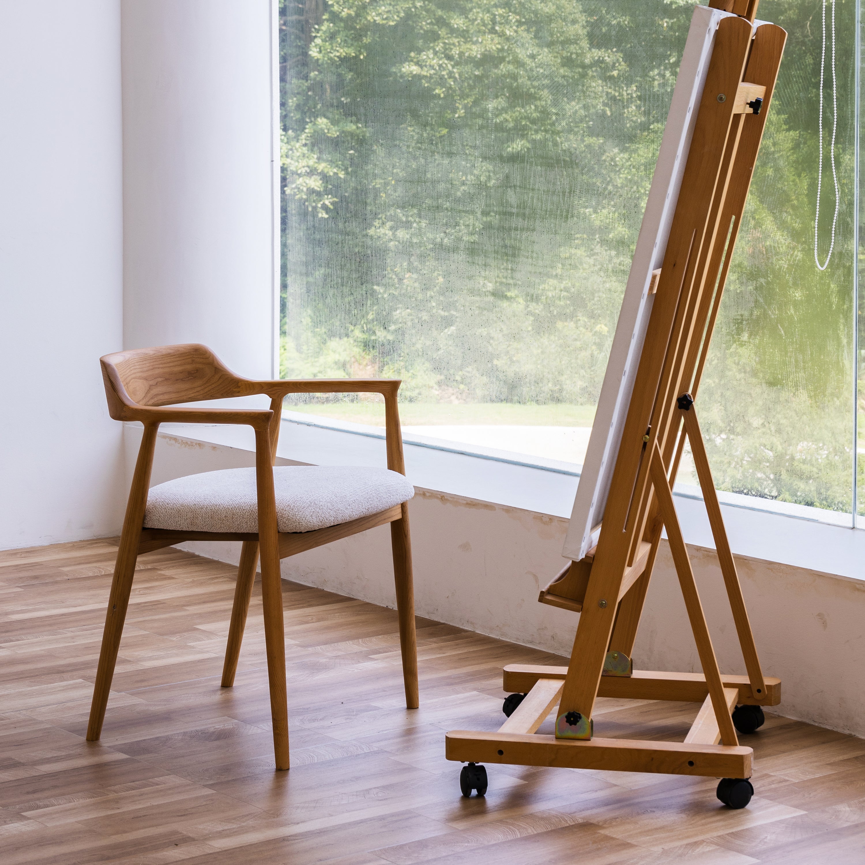 Logidon Eden Houten Stoel Natuurlijk Wit Kennedy Design Comfortabele Zitting