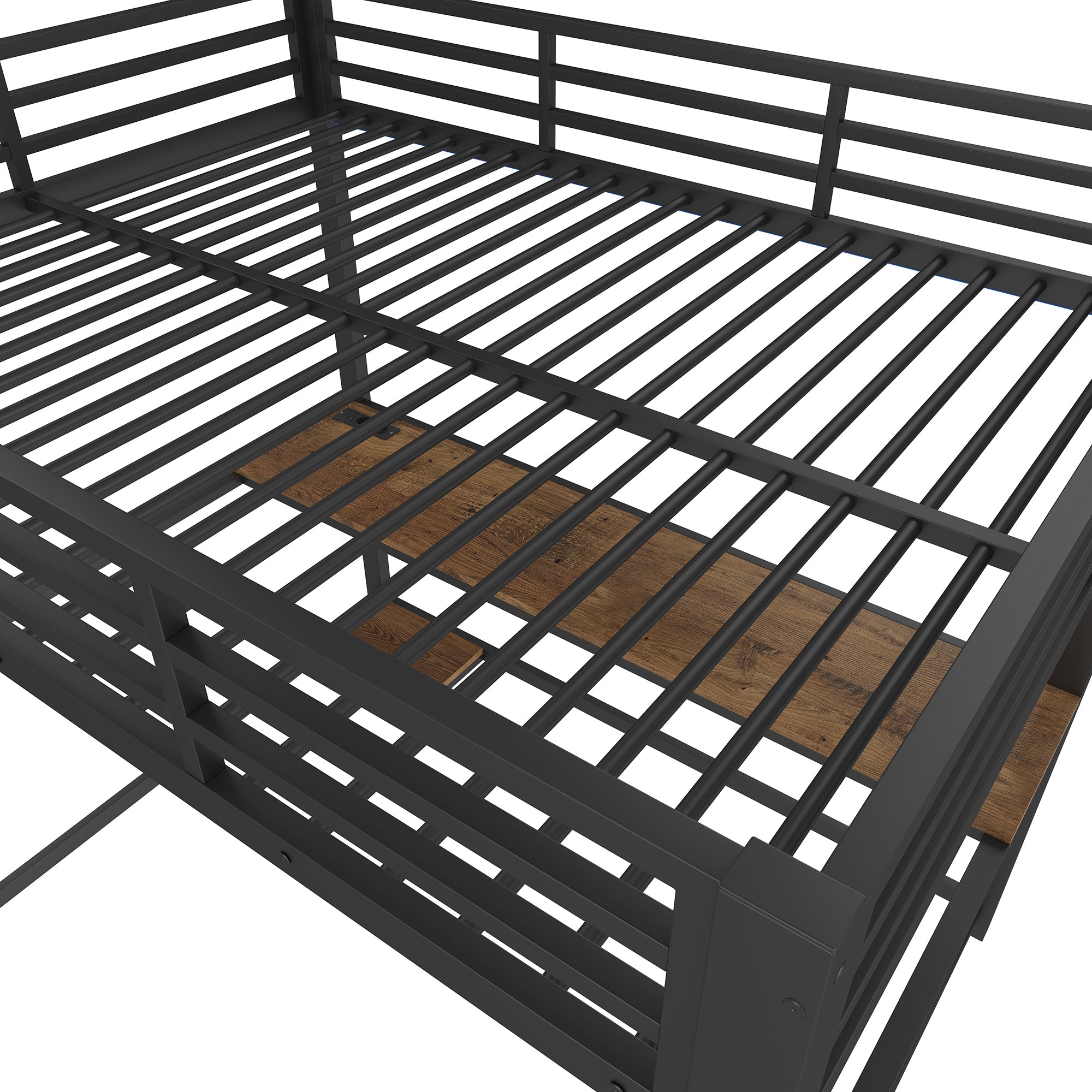 Logidon loft bed 140x200 cm with LED lighting and desk