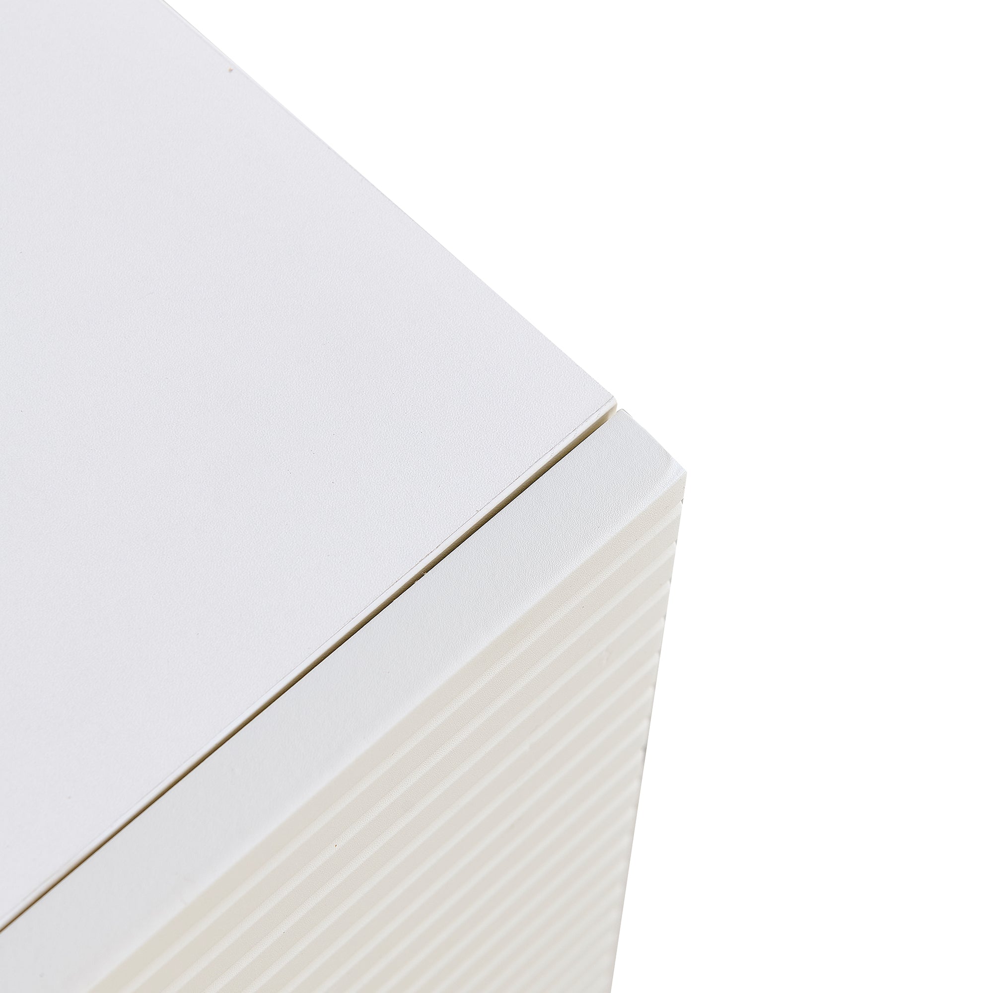 Logidon Wit MDF dressoir 80x36x90 cm zinken handvat stalen poten