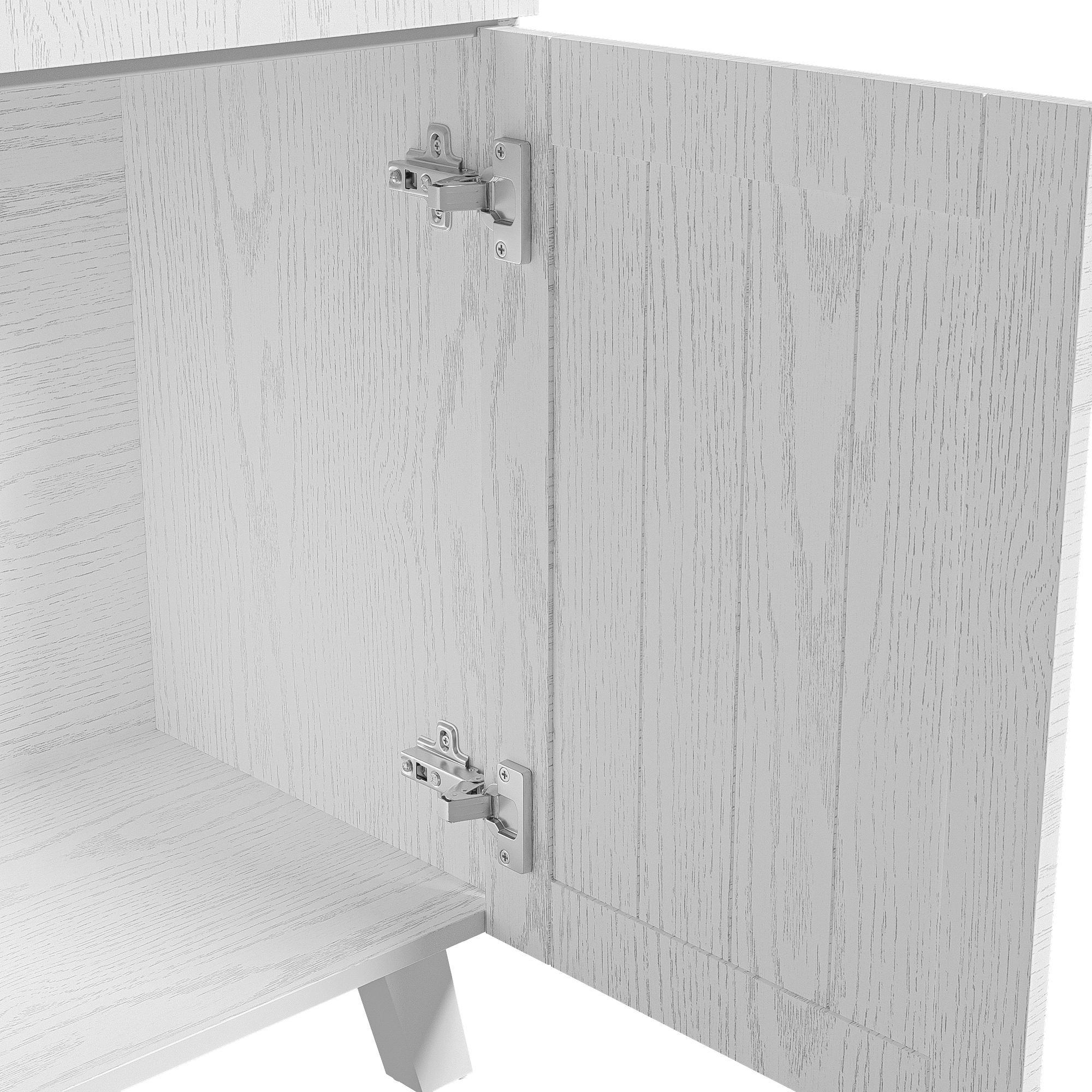 Logidon vitrinekast 114x40x190 cm witbruin landelijke stijl