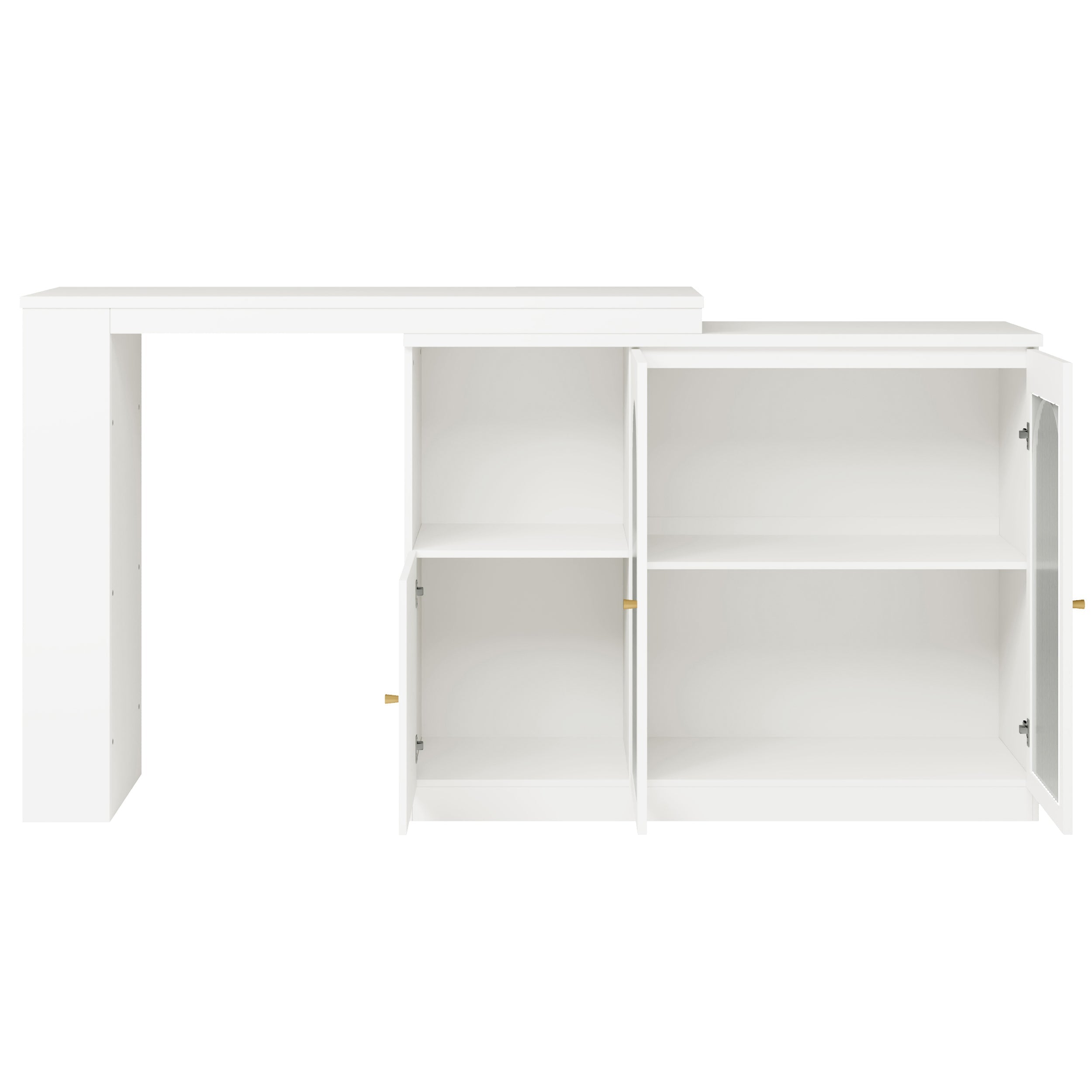 Logidon 360 graden draaibare bartafel 120x40x97 cm wit