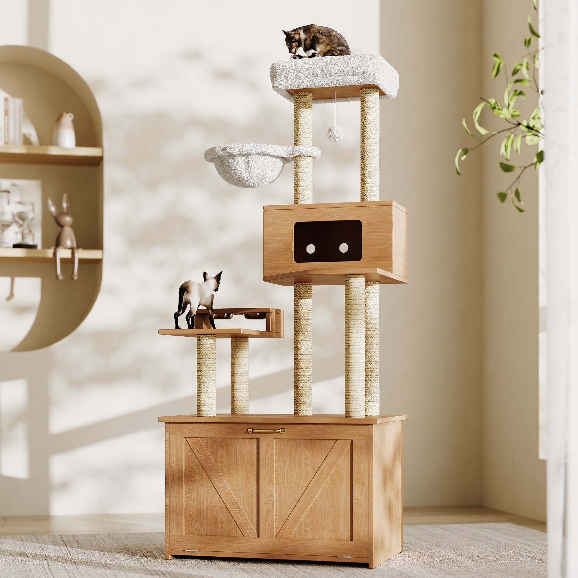 Logidon kattentoren AllinOne kattenmeubel 80x50x173 cm