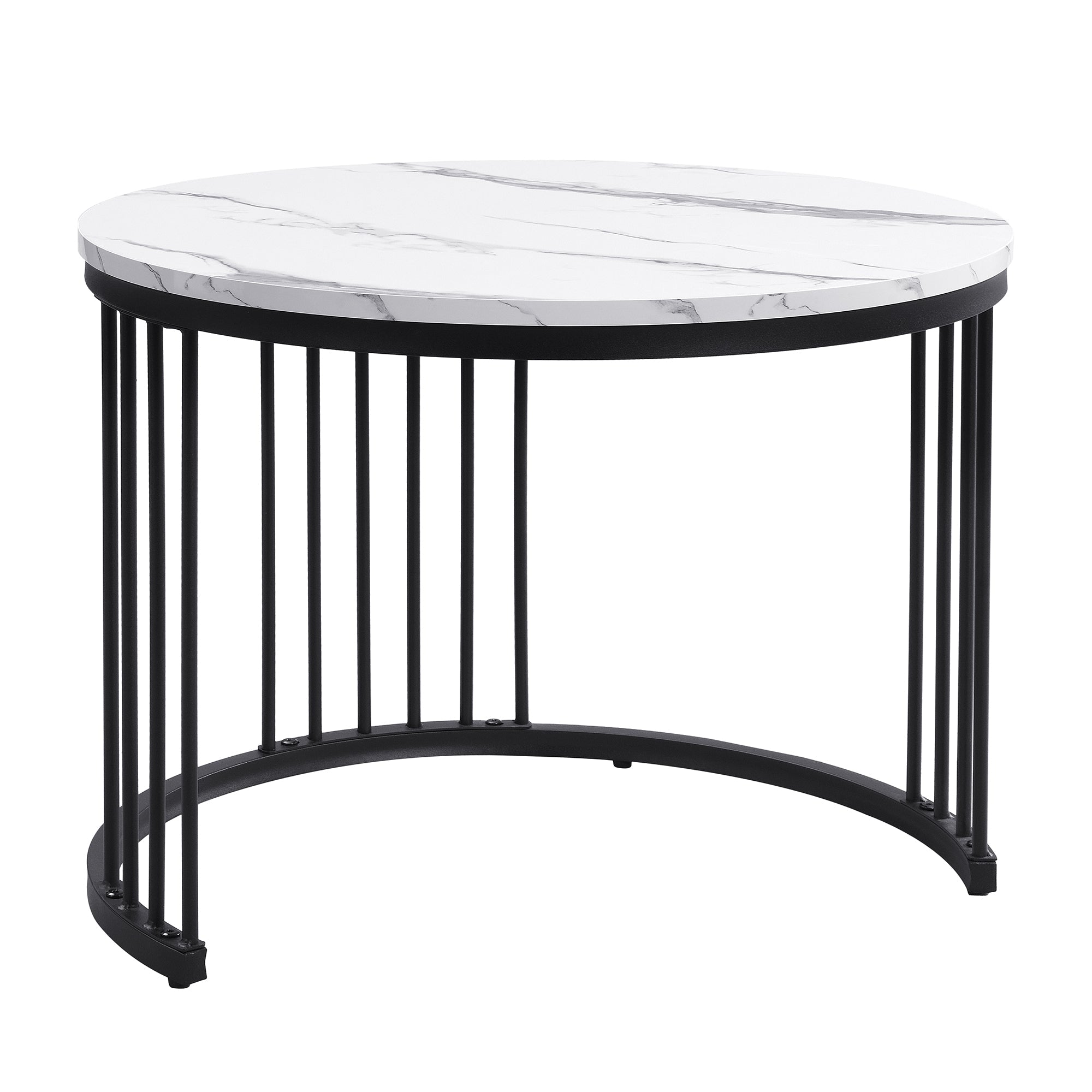 Logidon Elegante salontafelset in nestvorm wit 60x60 en 50x50