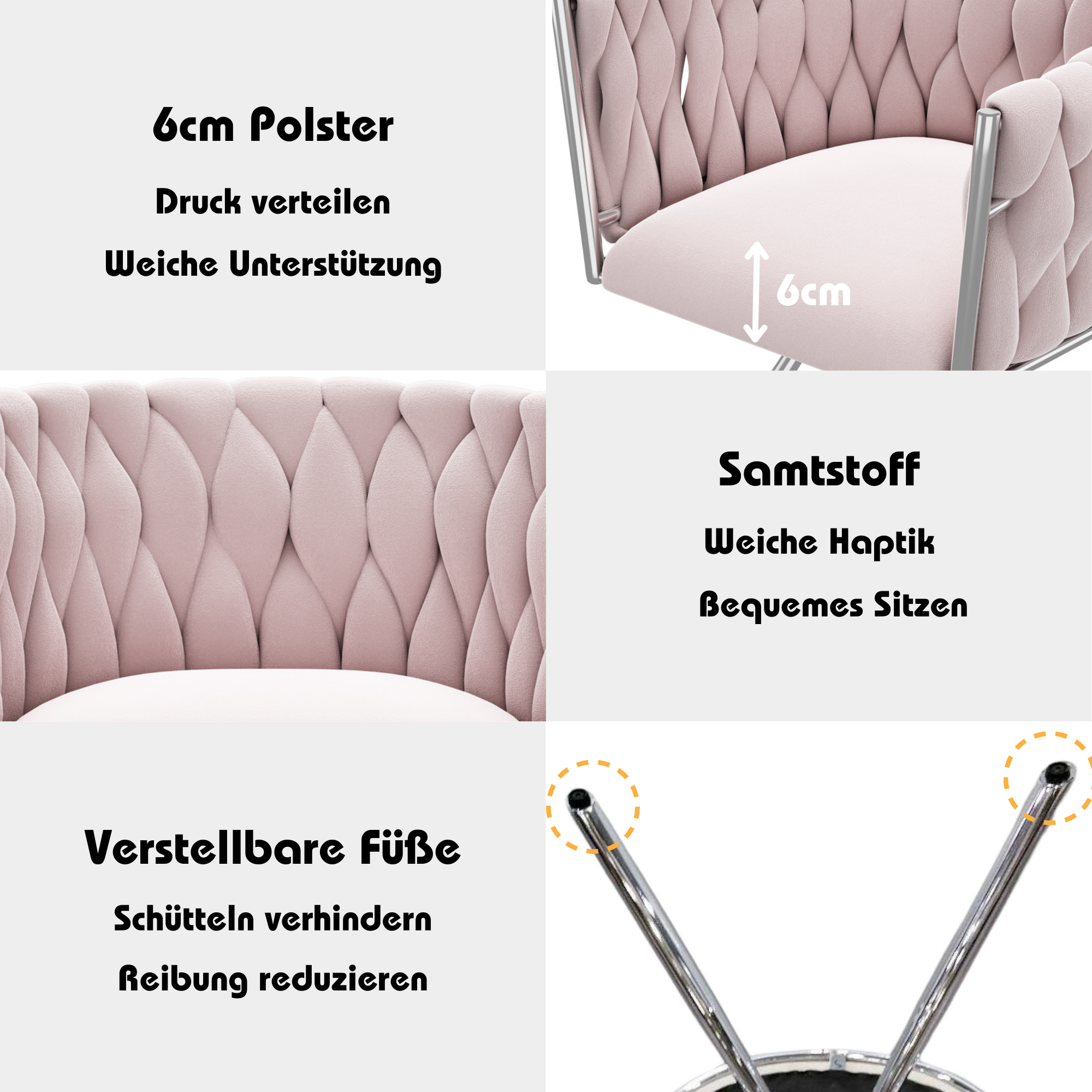 Logidon Fluweel Kapstoel Roze Luxe Draaistoel Met Metalen Frame