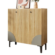 Logidon Moderne schoenenkast 90x32x94 cm houtlook met 3 deuren
