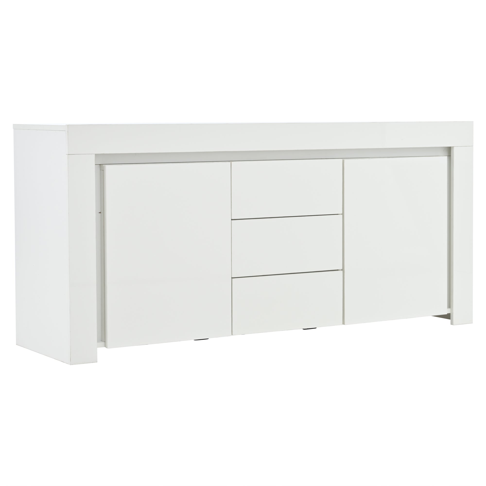 Logidon wit hoogglans dressoir 140x40x65 cm met LED verlichting