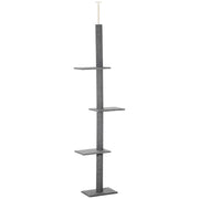 Logidon in hoogte verstelbare krabpaal grijs plafond hoog 228-260 cm