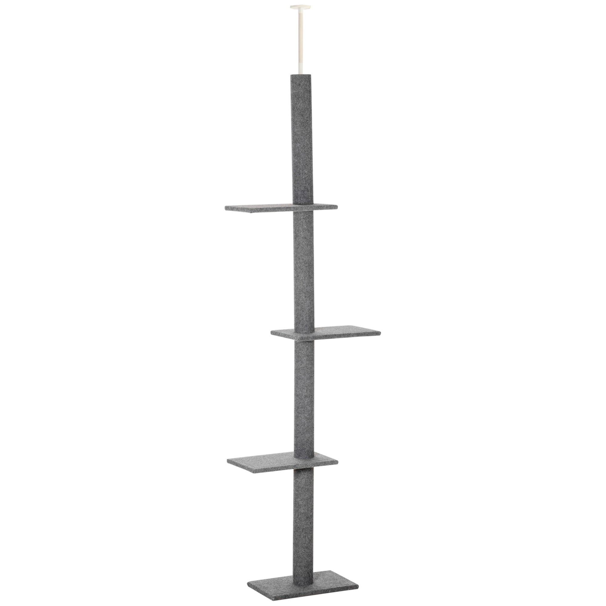 Logidon in hoogte verstelbare krabpaal grijs plafond hoog 228-260 cm