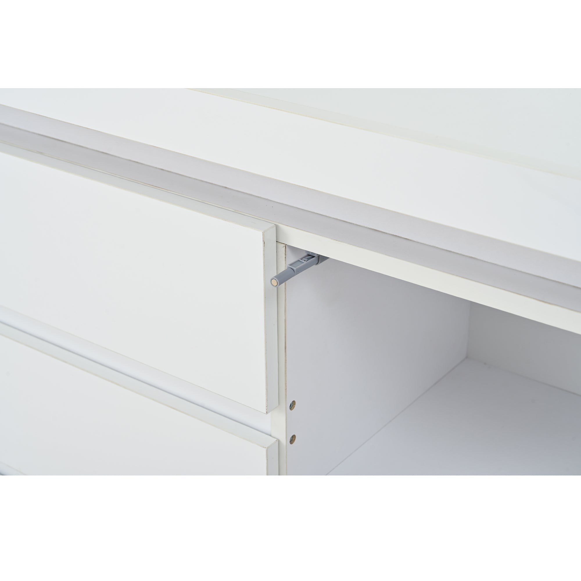 Logidon sideboard 140x35x72 cm white high gloss with LED