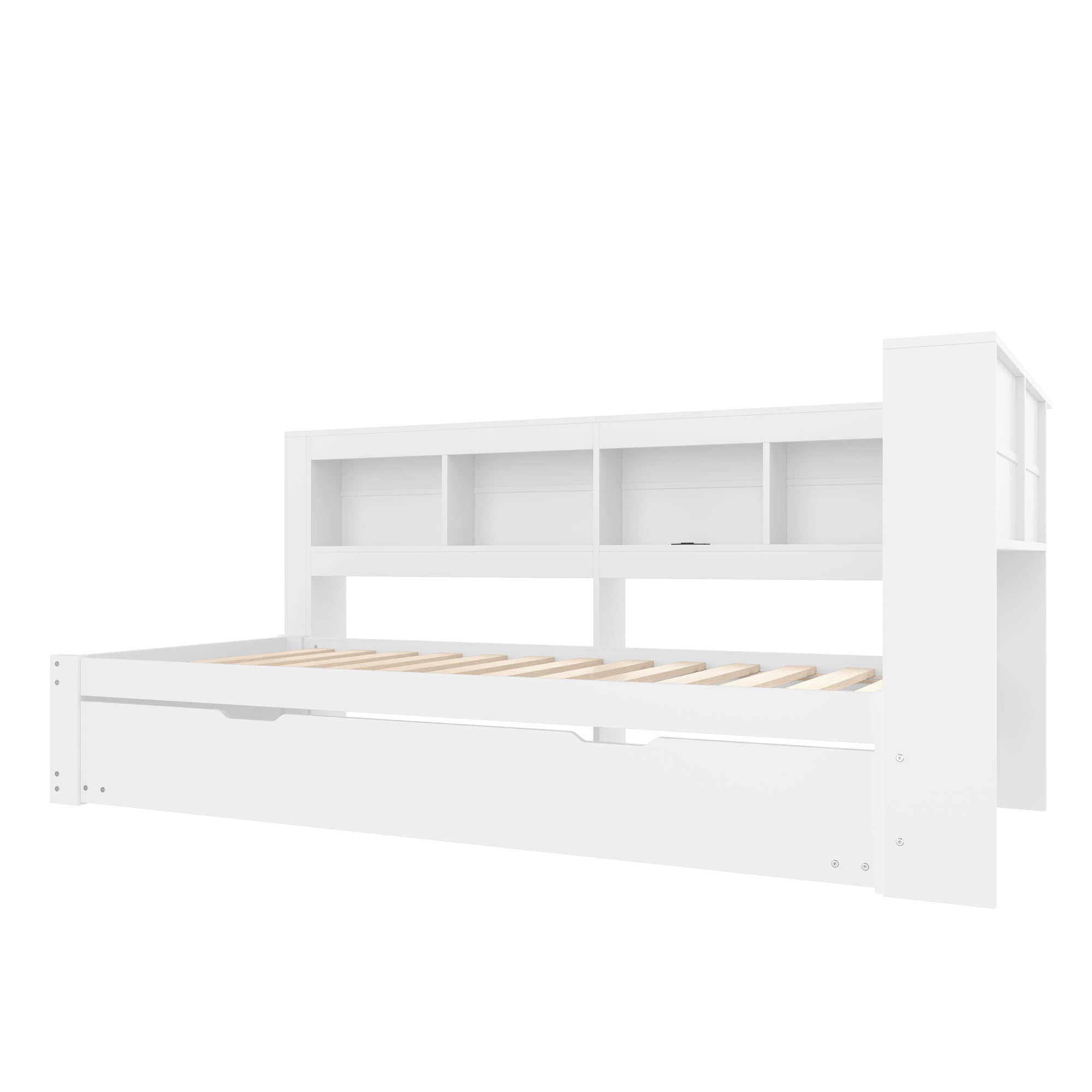 Logidon Daybed 90x200 cm witte slaapbank met USB-aansluiting
