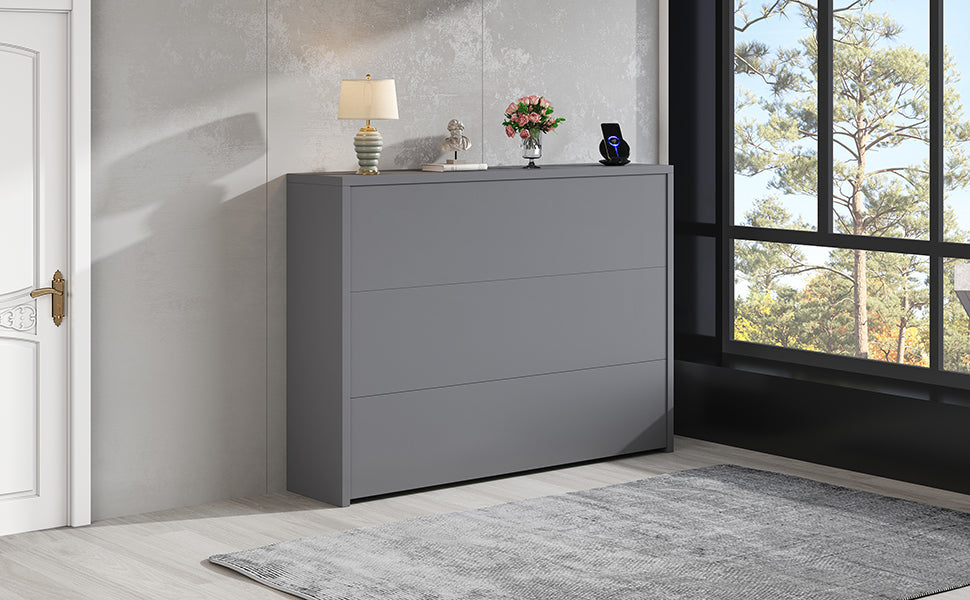Logidon Opvouwbaar Bureau met Wielen en Draadloze Oplader 2in1 Grijs