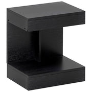 Logidon Nachtkastje Zwart Met Lade En Plank 40x30x46 Cm