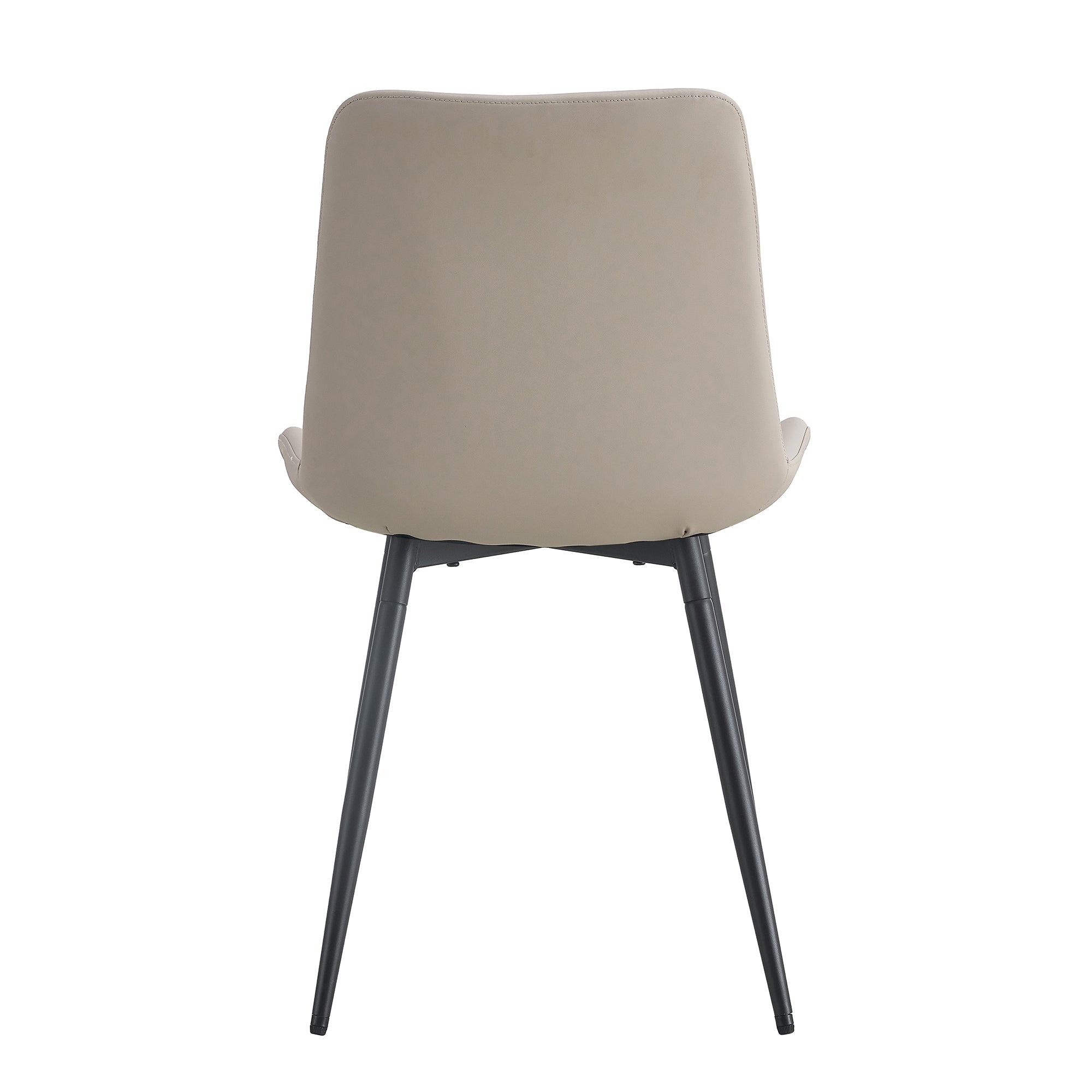 Logidon set van 4 eettafelstoelen kunstleer grijze brede zitting