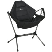 Logidon Hangmat Campingstoel Opvouwbaar tot 120kg Zwart Oxford