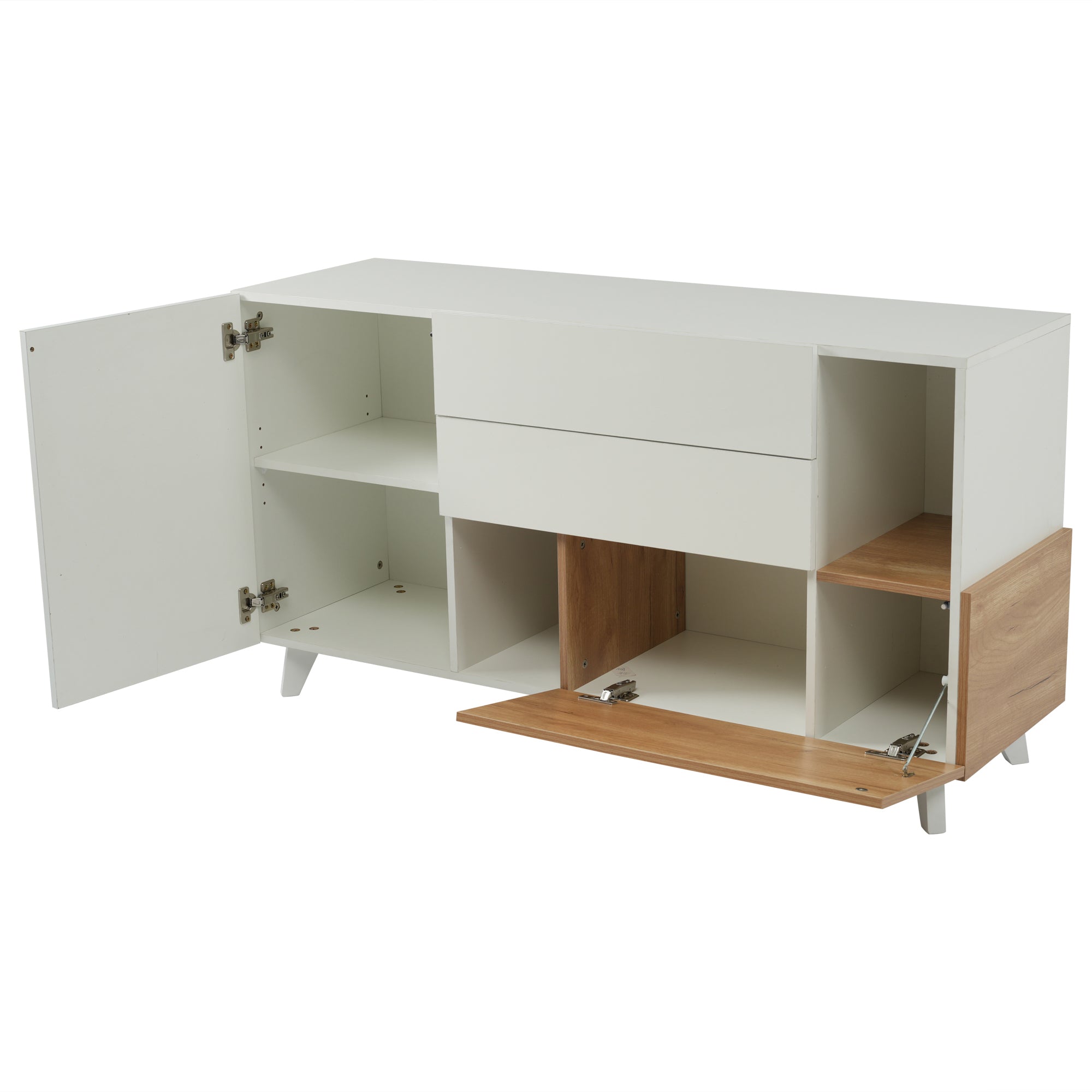 Logidon dressoir hoogglans wit 130x40x70 cm met opbergruimte