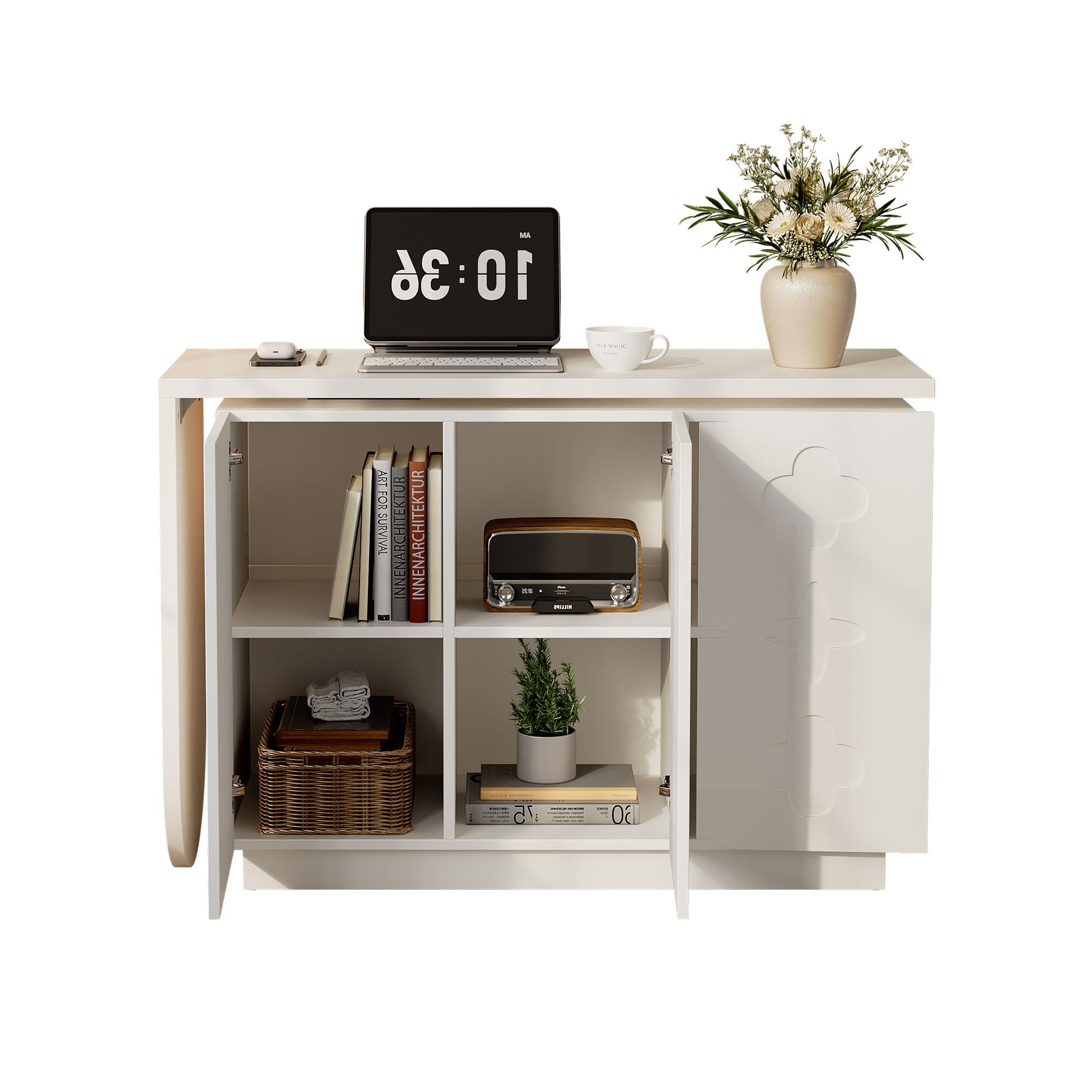 Logidon hoekbureau L-vorm draaibaar wit 110 centimeter