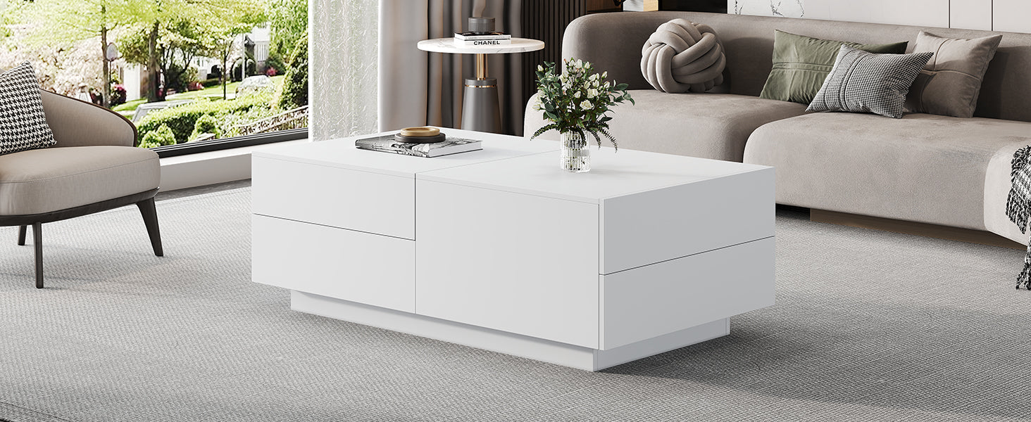 Logidon moderne salontafel met schuiflades 90x55x45