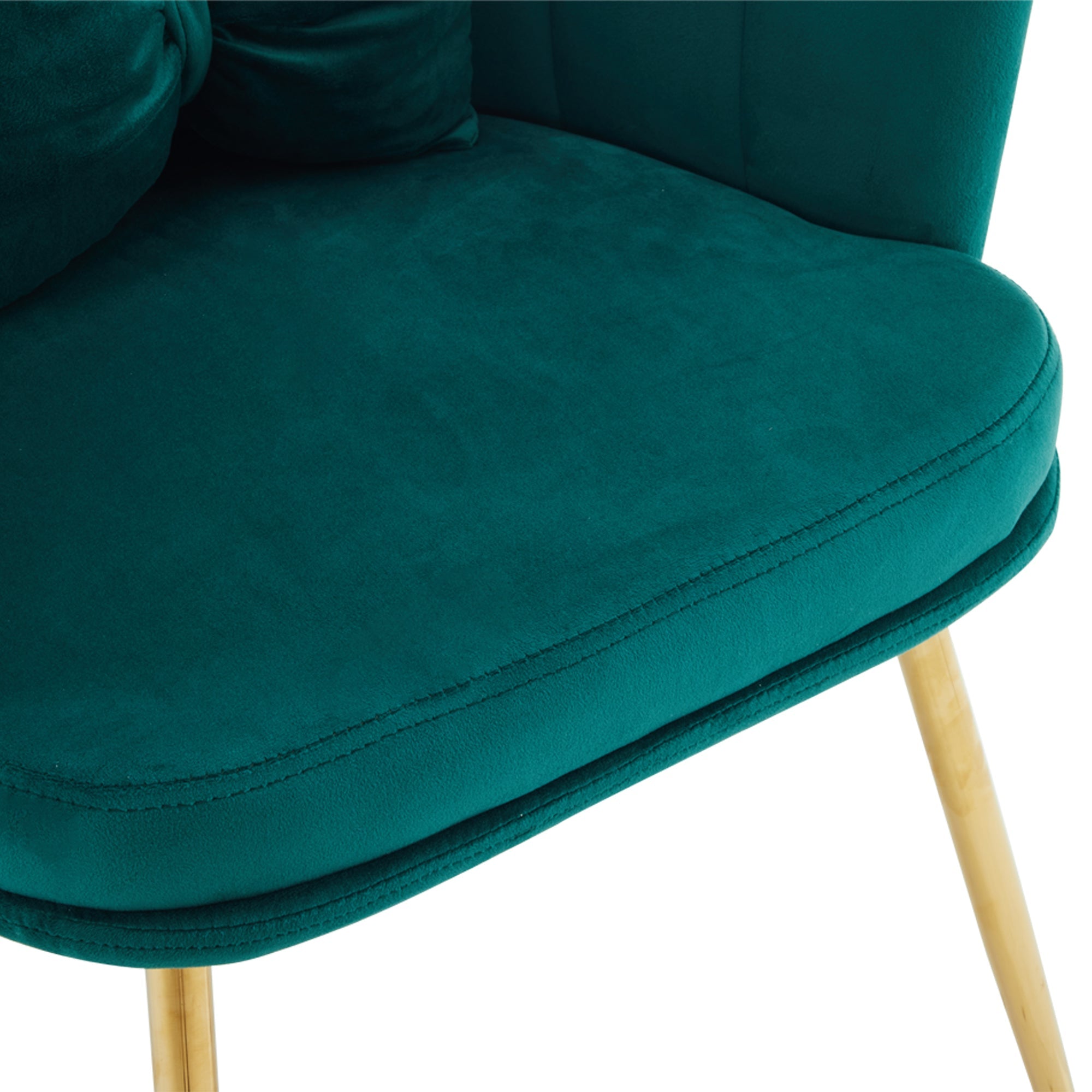 Logidon velours stoelenset groene bloemblaadjes achterkant gouden poten set van 2