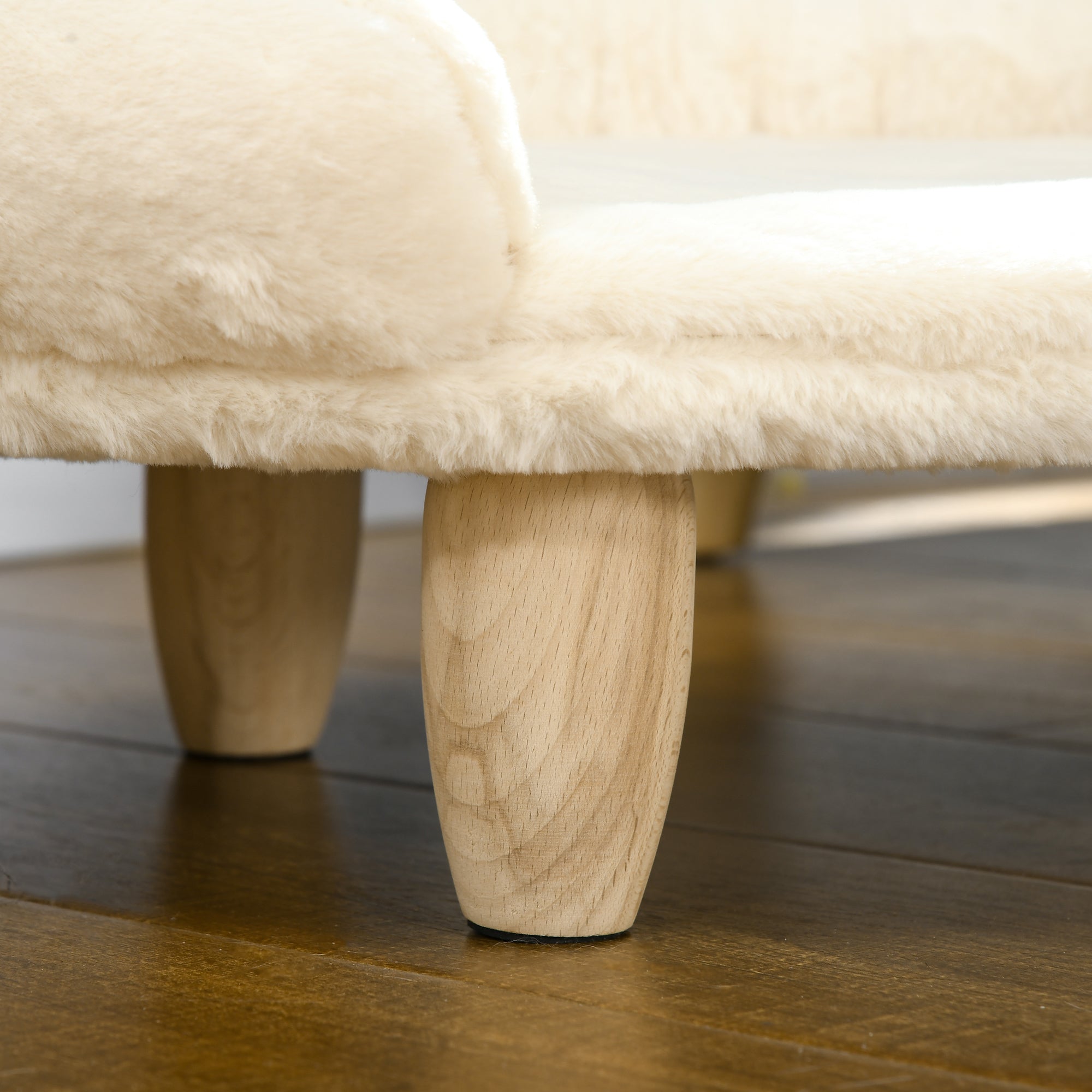 Logidon Dierensofa Flanel Crème Wit Verhoogd Design 47x40x20 Cm