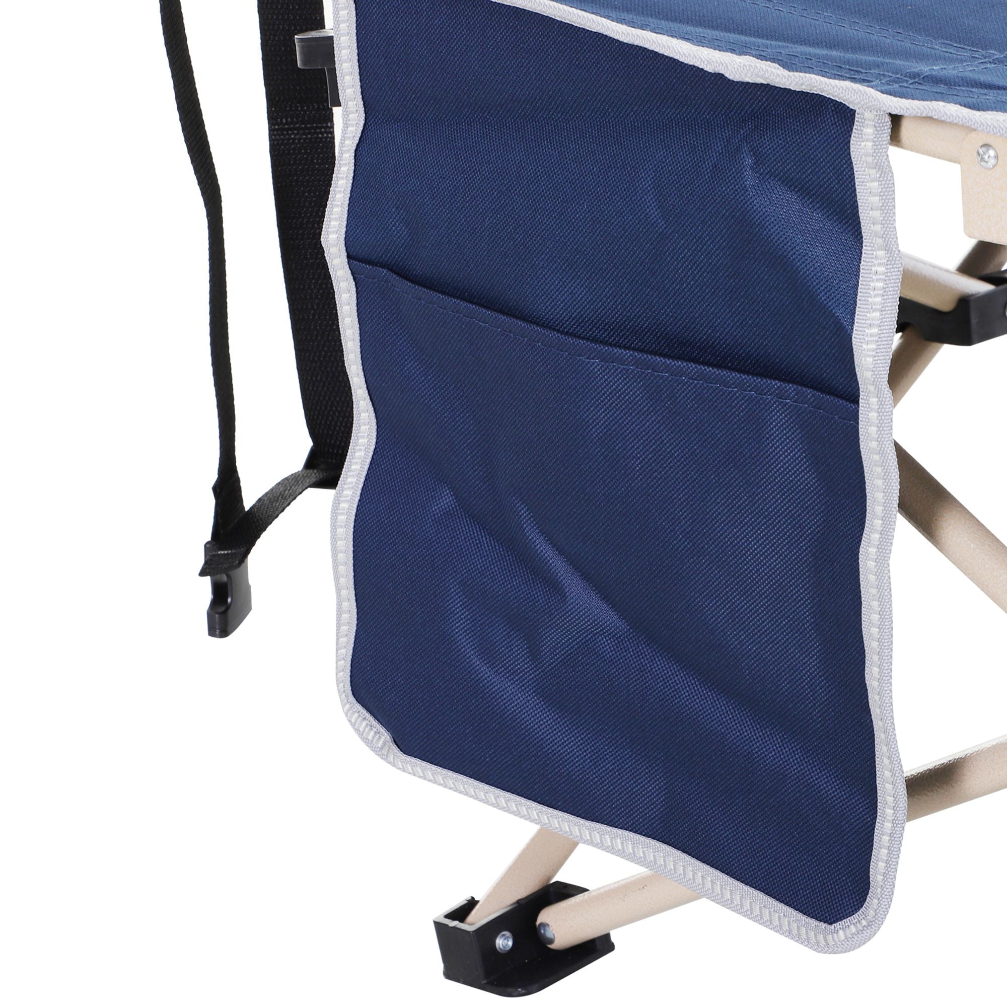 Logidon kampeerbed campingbed blauw 190x68x52 met opbergtas