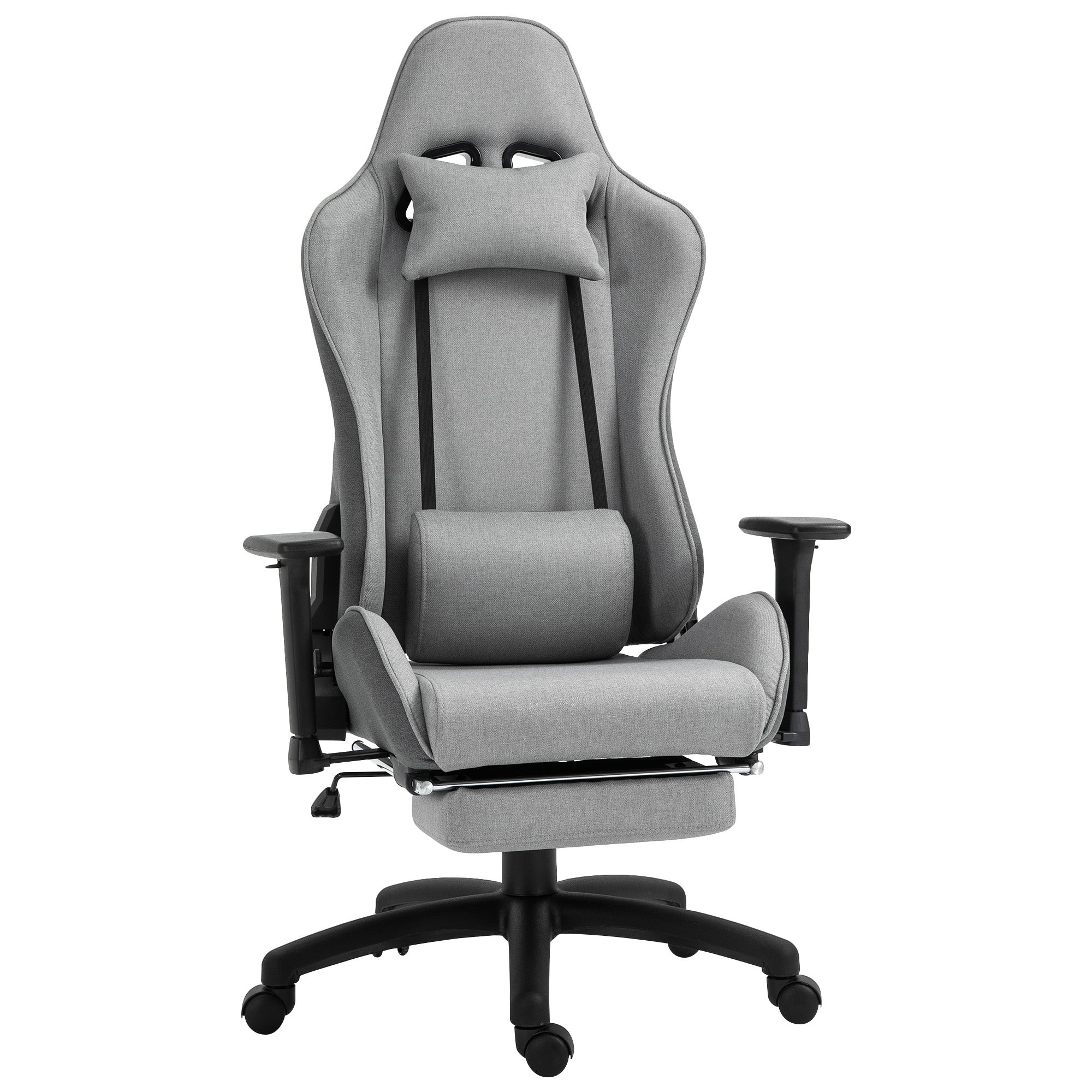 Logidon Vinsetto Ergonomische bureaustoel Grijze armleuning en kussen