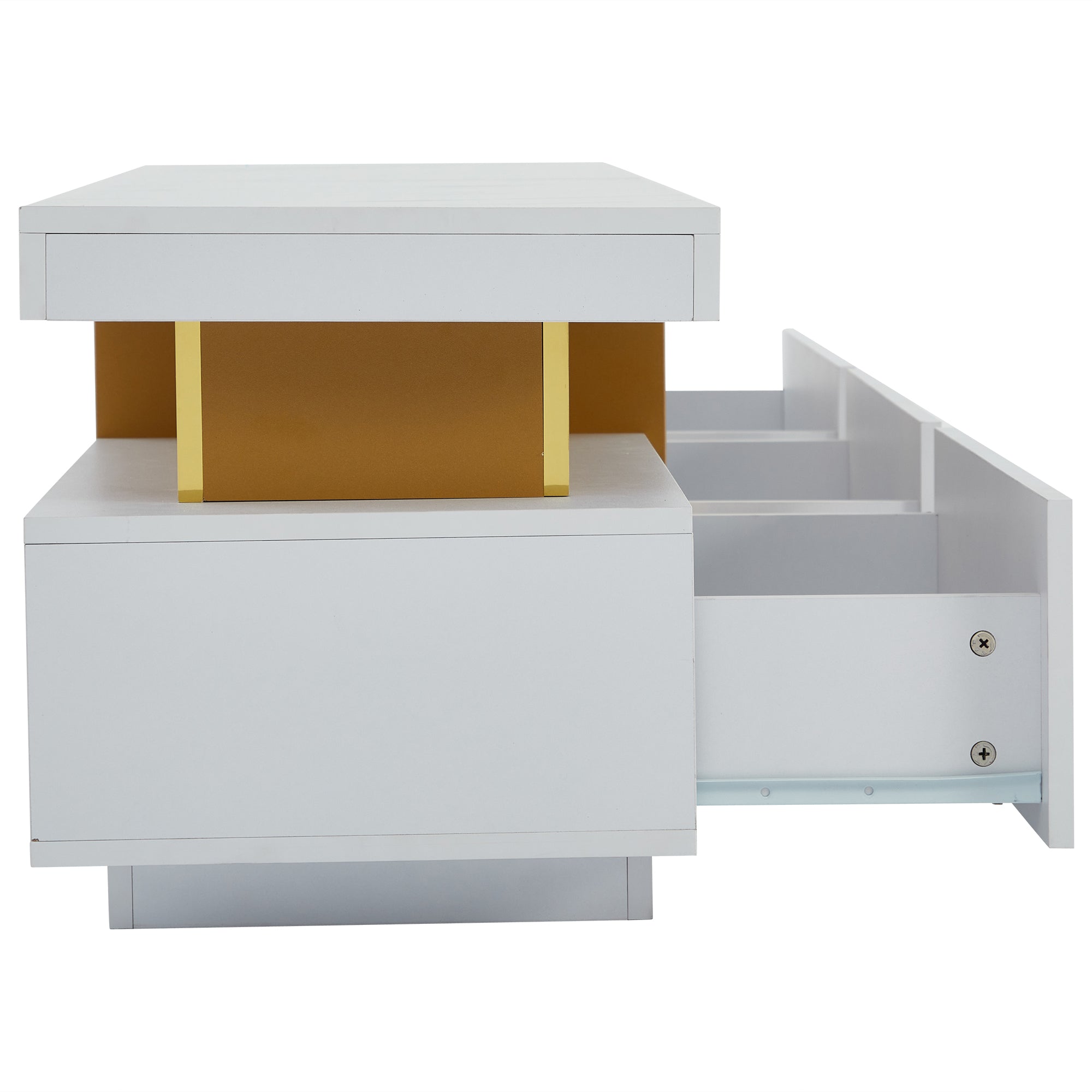 Logidon TV-meubel 200 cm marmerlook drie lades kabelmanagement