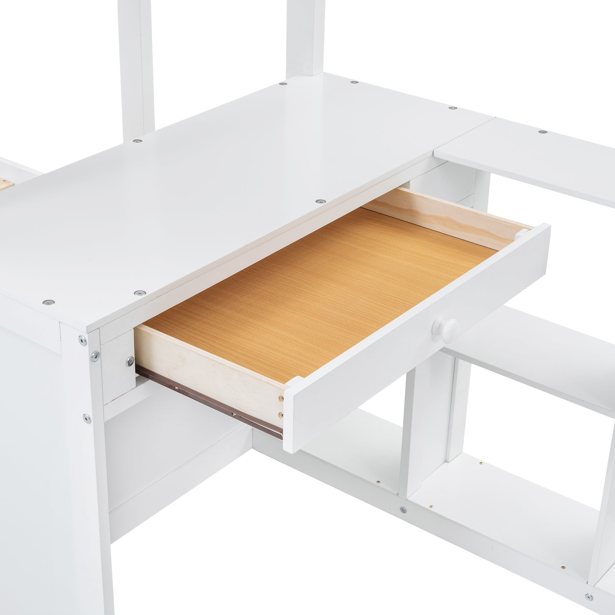 Logidon stapelbed 90x200 cm witte drietrapsladder met bureau