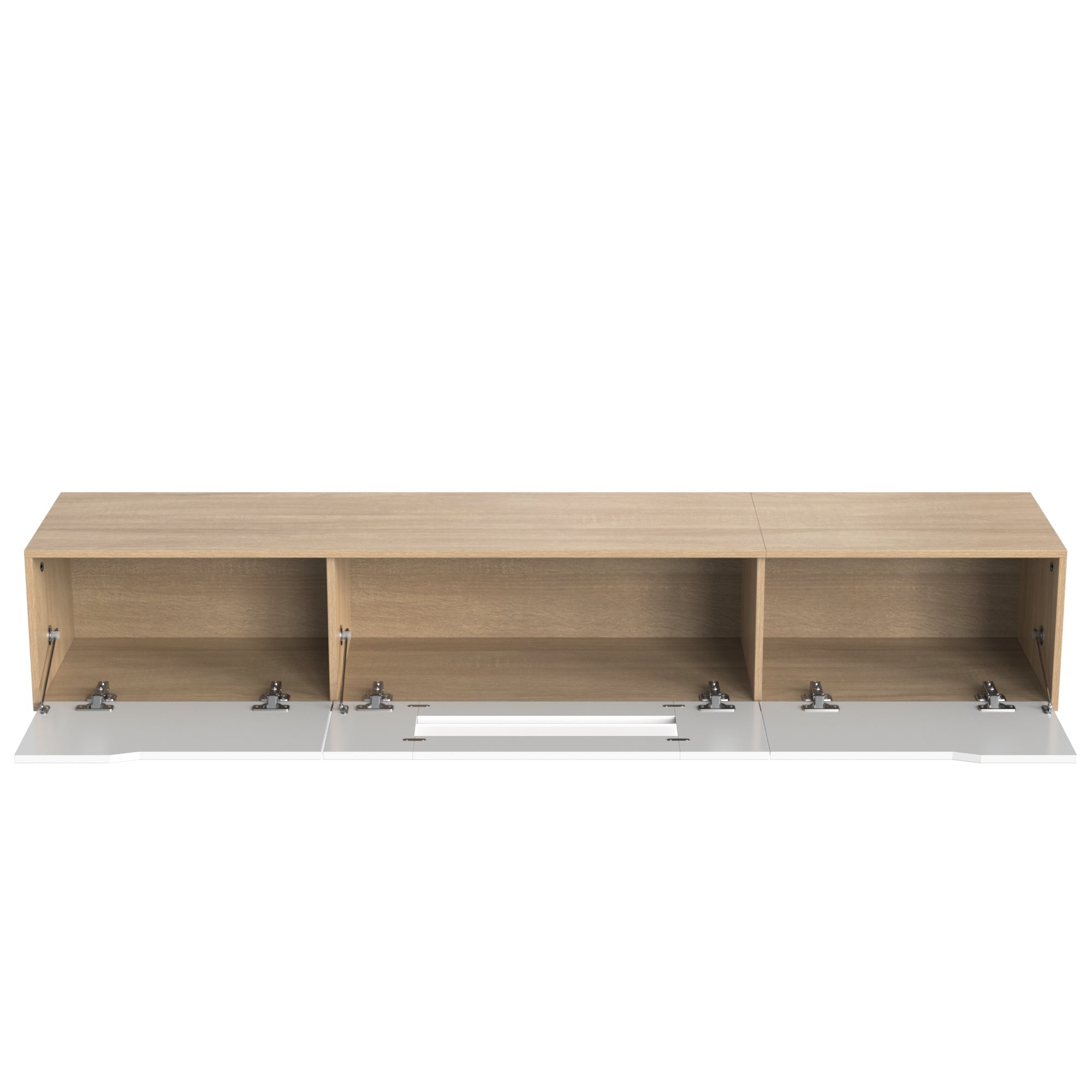 Logidon TV-meubel 180 cm hoogglans wit met kleurwisselende LED