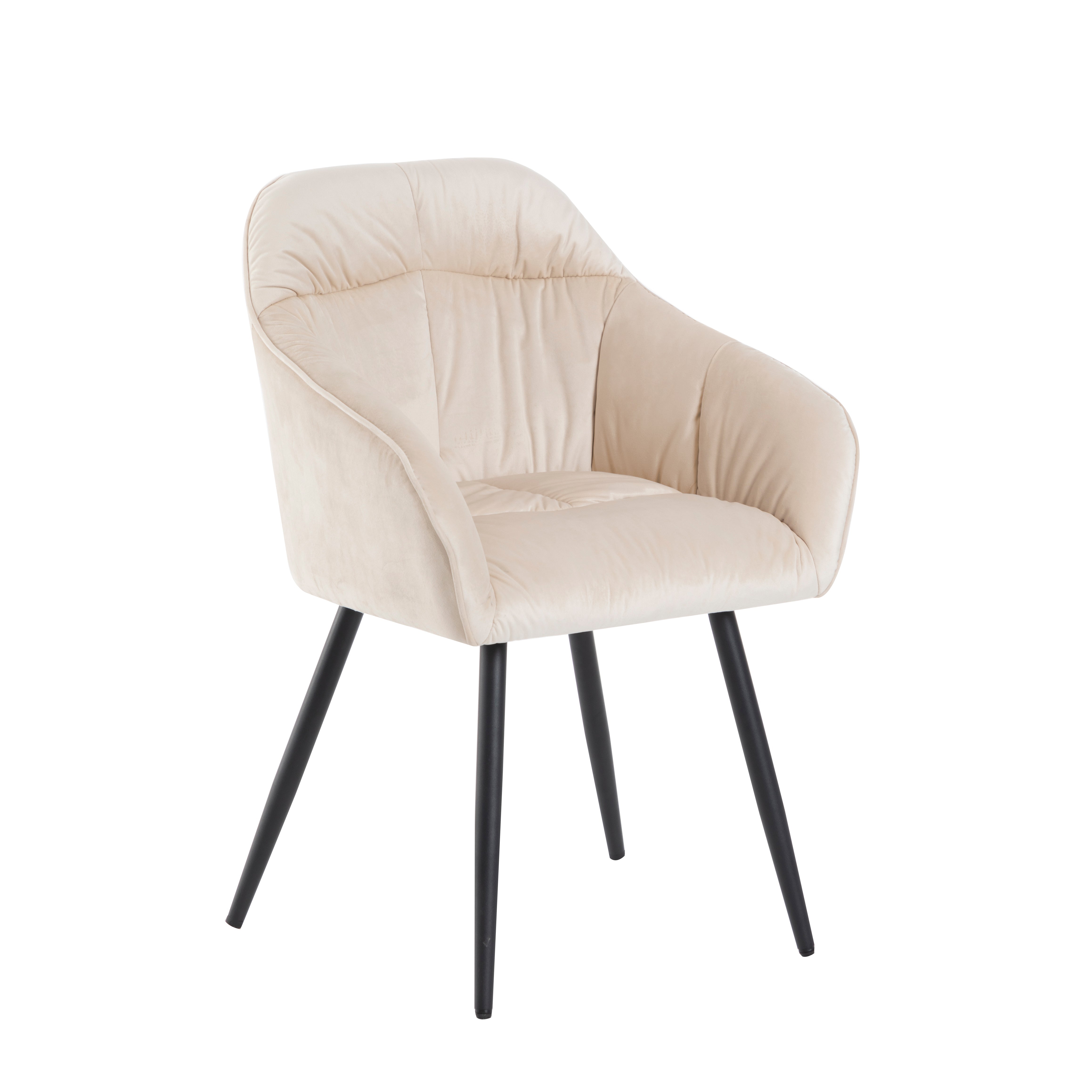 Logidon eettafelset 5 stuks 138,5 x 80 cm beige fluwelen stoelen