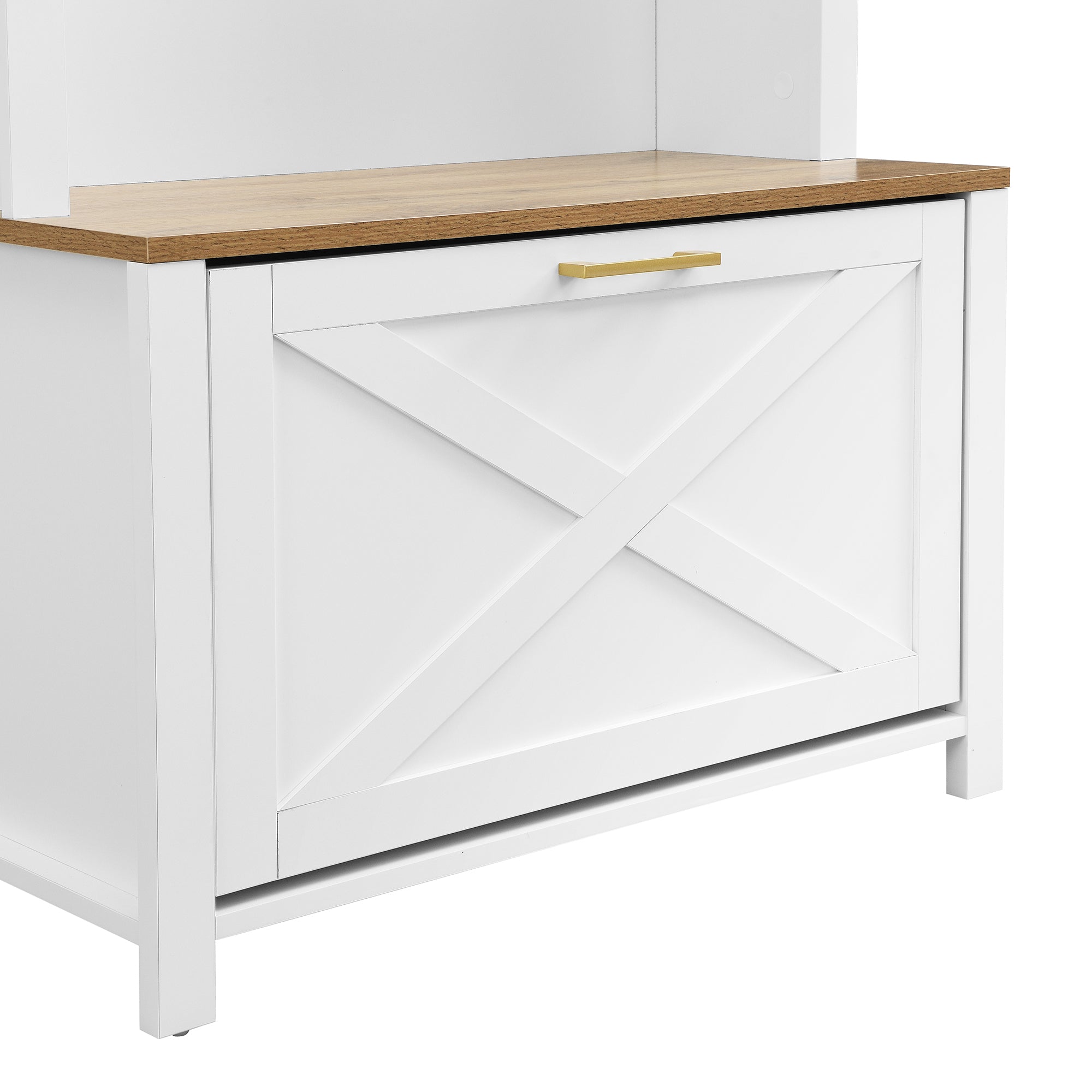 Logidon kledingkast wit MDF met schoenenrek en plank