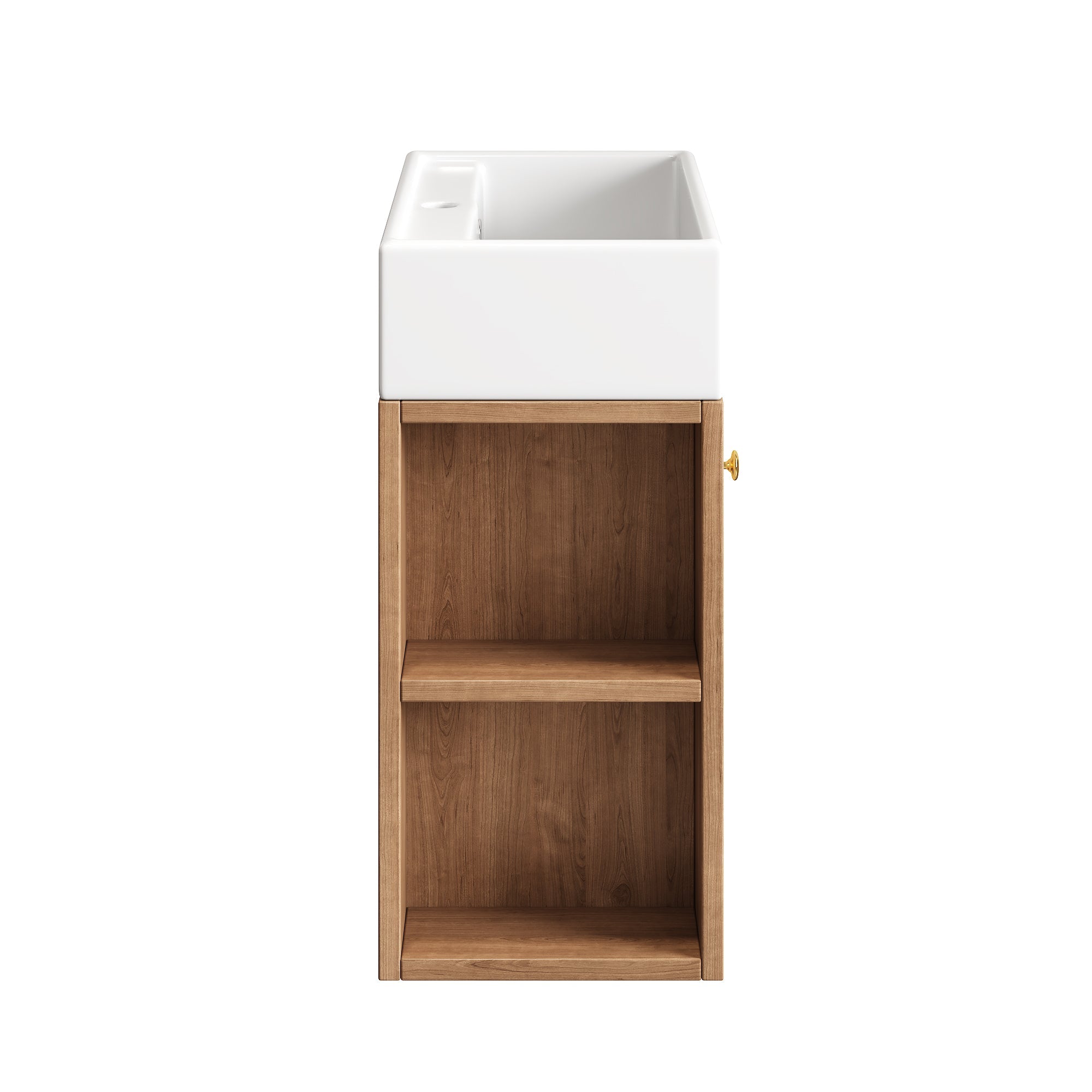 Logidon Badkamermeubel 55 cm met hangende onderkast bruin