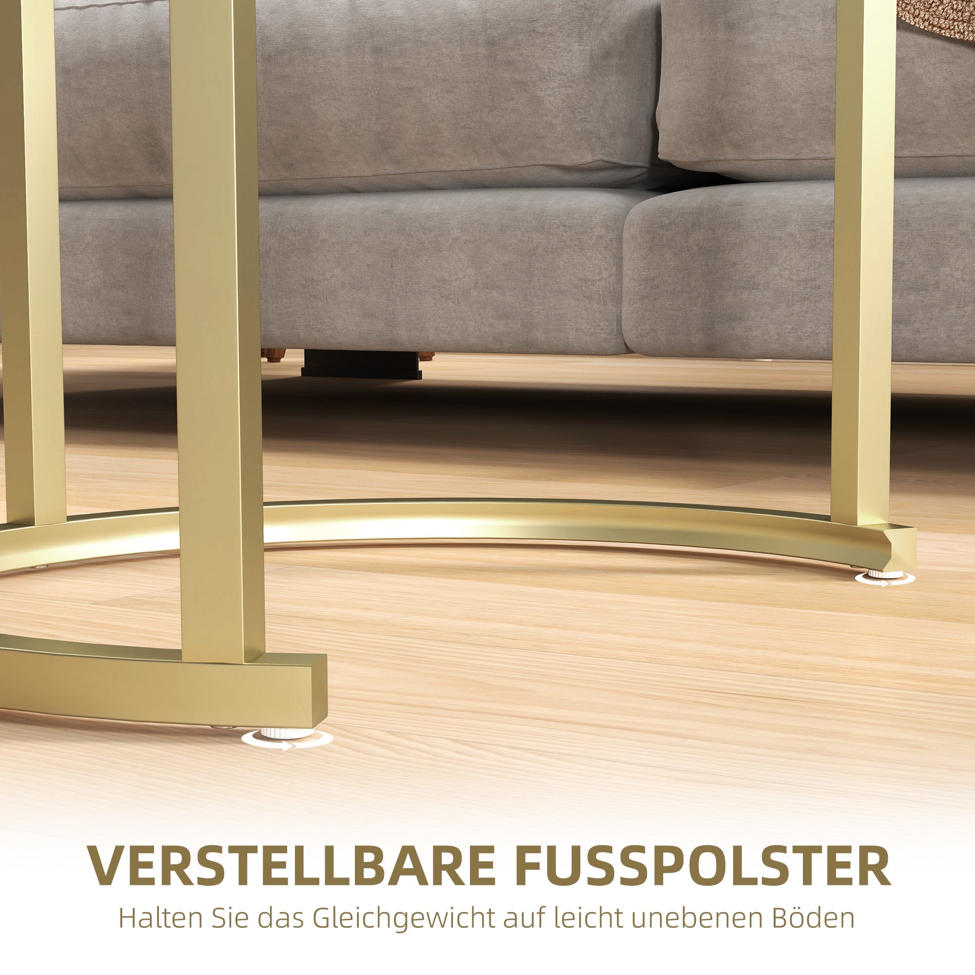 Logidon Ronde set van 2 salontafels MDF wit stalen frame 50x50