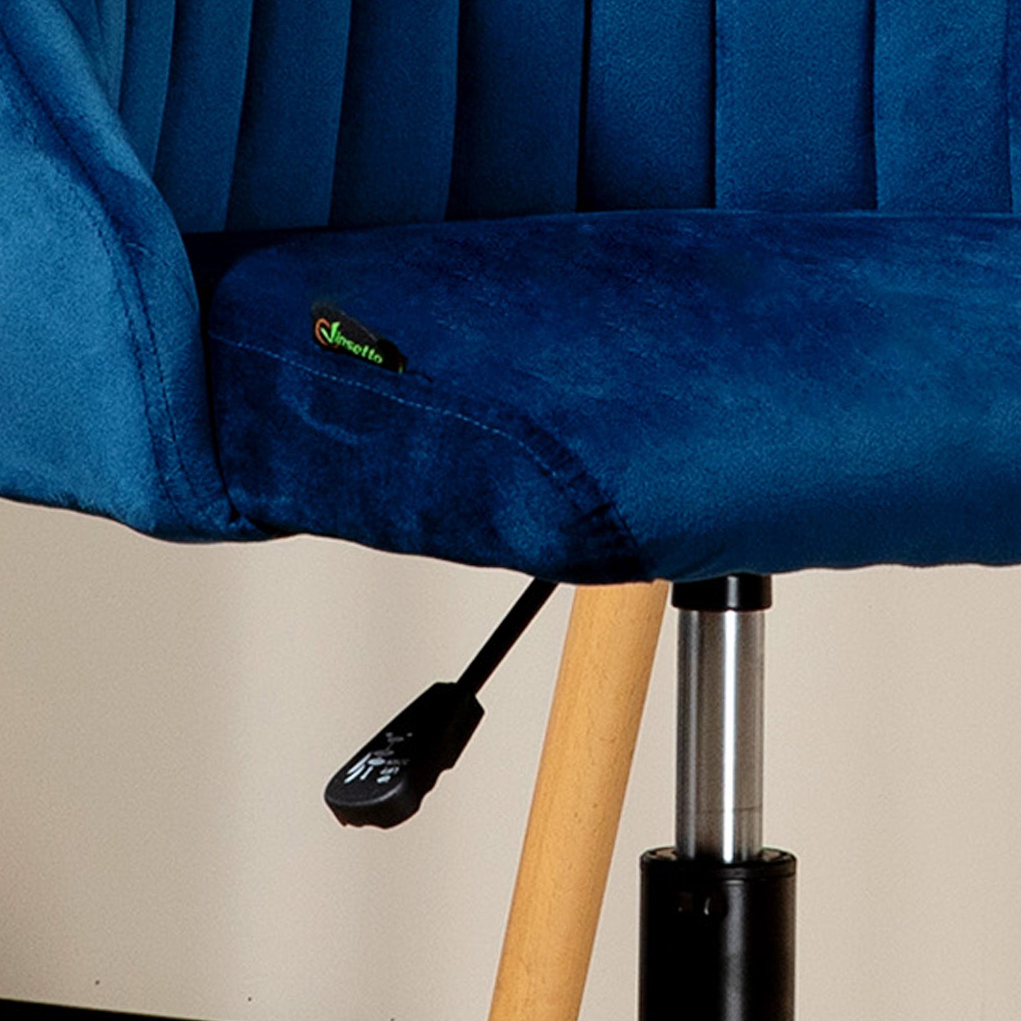 Logidon Vinsetto bureaustoel blauw in hoogte verstelbaar ergonomisch