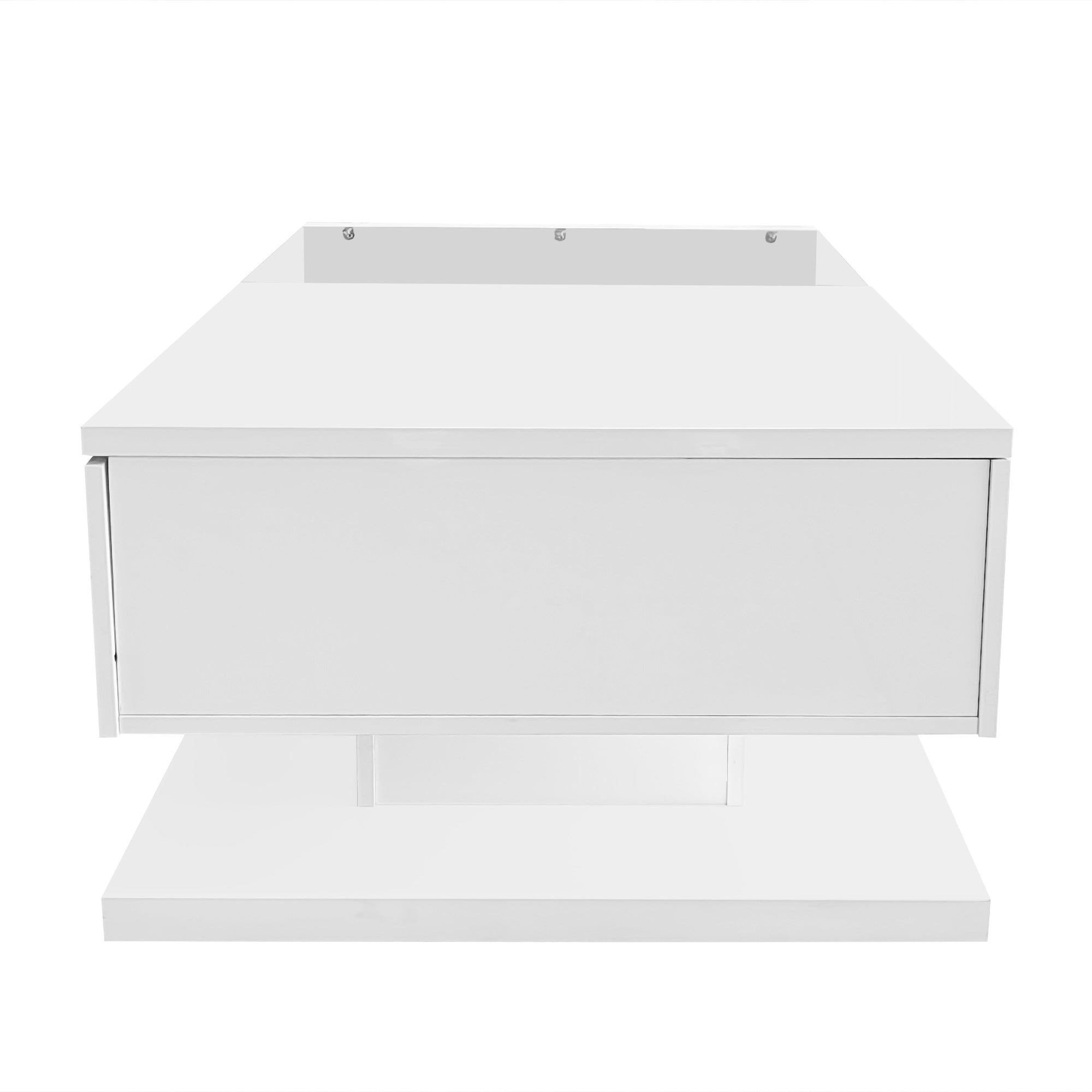 Logidon salontafel hoogglans wit glas LED 105 x 55 cm