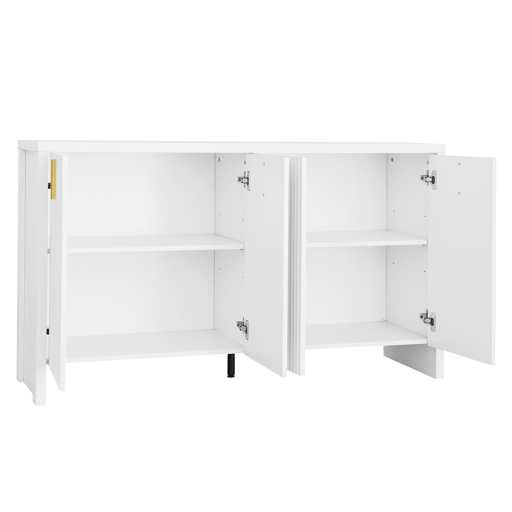 Logidon wit dressoir met gouden handgrepen en verstelbare planken