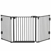 Logidon slagboom zwarte automatische deur 3 panelen 202x76 cm
