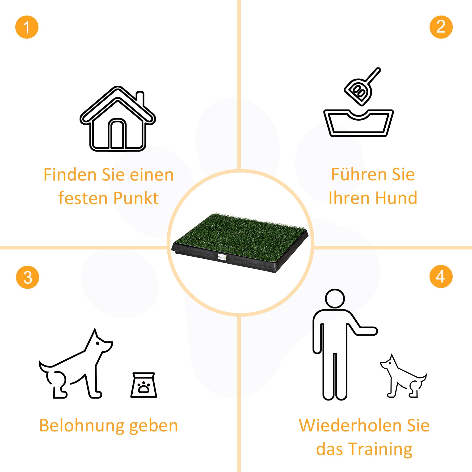 Logidon PawHut artificial grass pet toilet 63x51x6 cm green