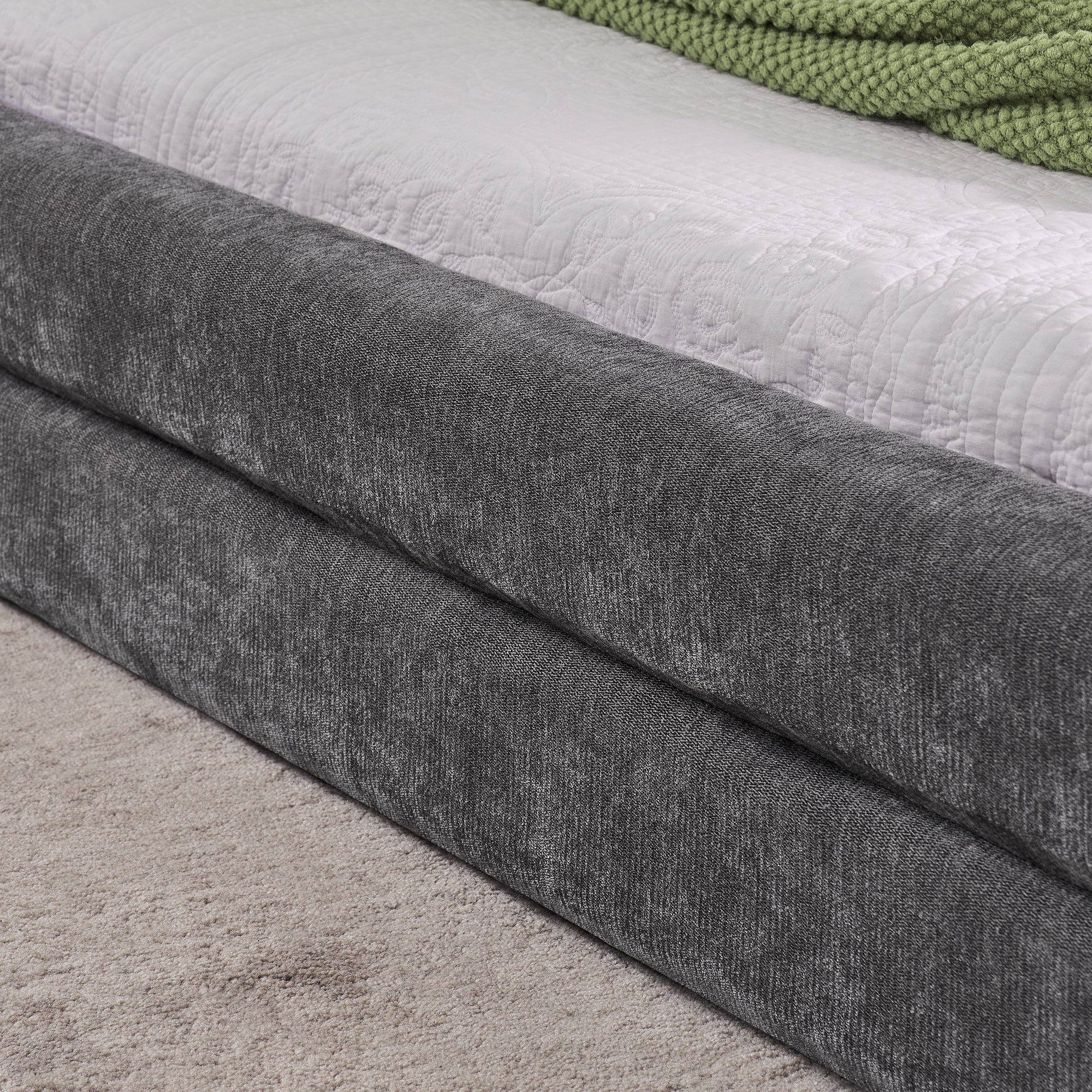 Logidon tweepersoonsbed 140x200 cm donkergrijs chenille met rugleuning