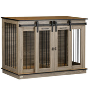 Logidon hondenkooi eikenhout 120x60x88,5 cm 2 deuren