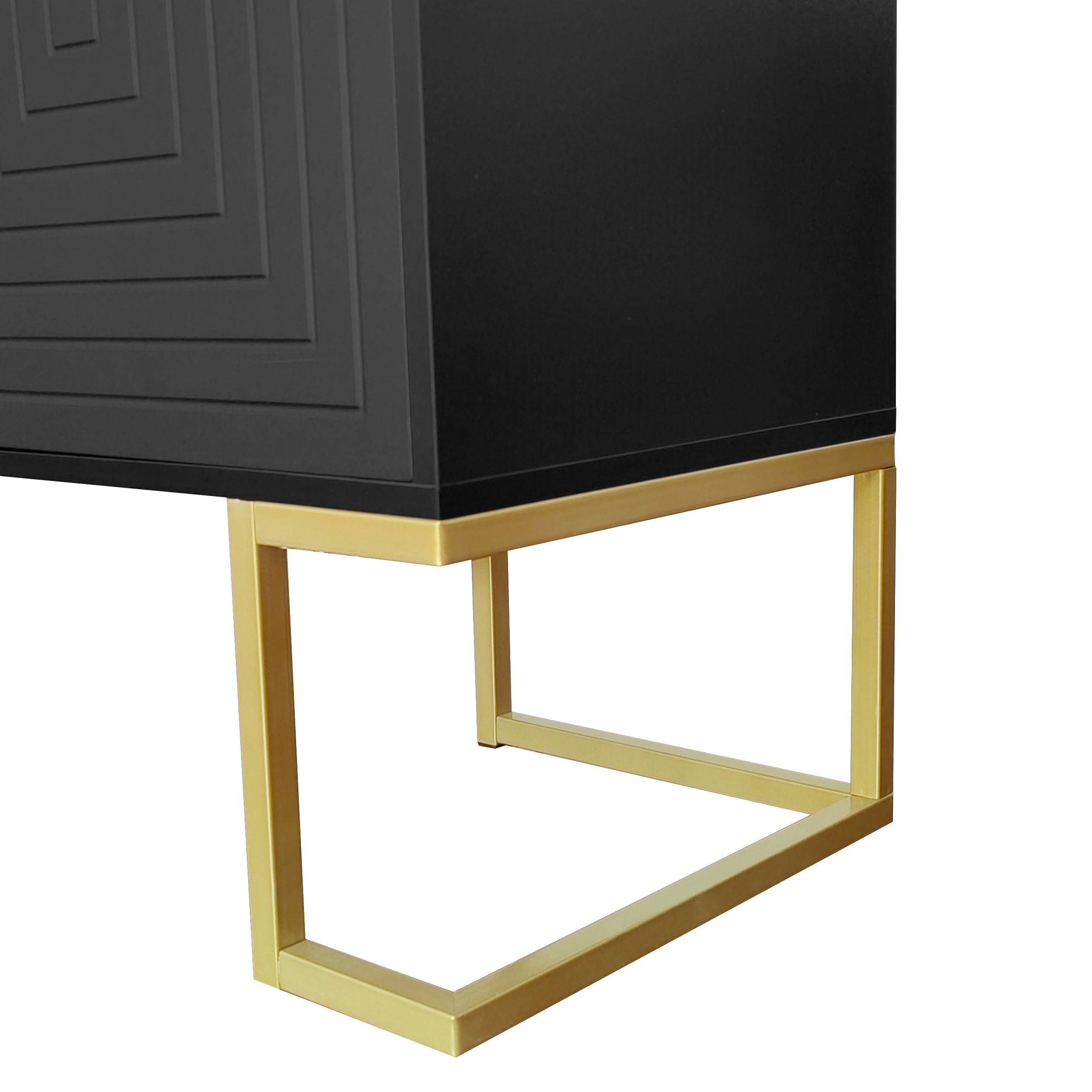 Logidon Dressoir 3 Deurs Zwart Met Verstelbare Planken