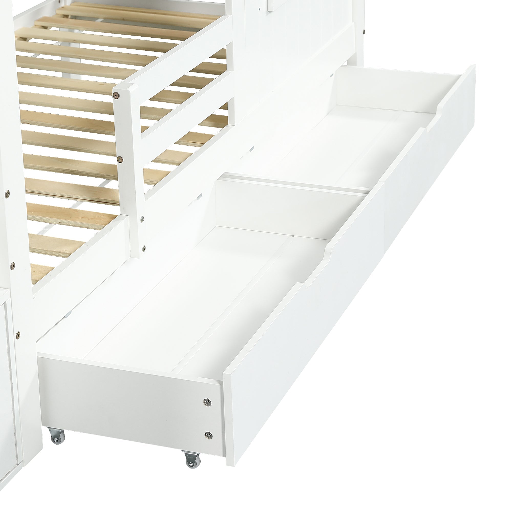 Logidon stapelbed kinderbed 90x200 wit met trapkast